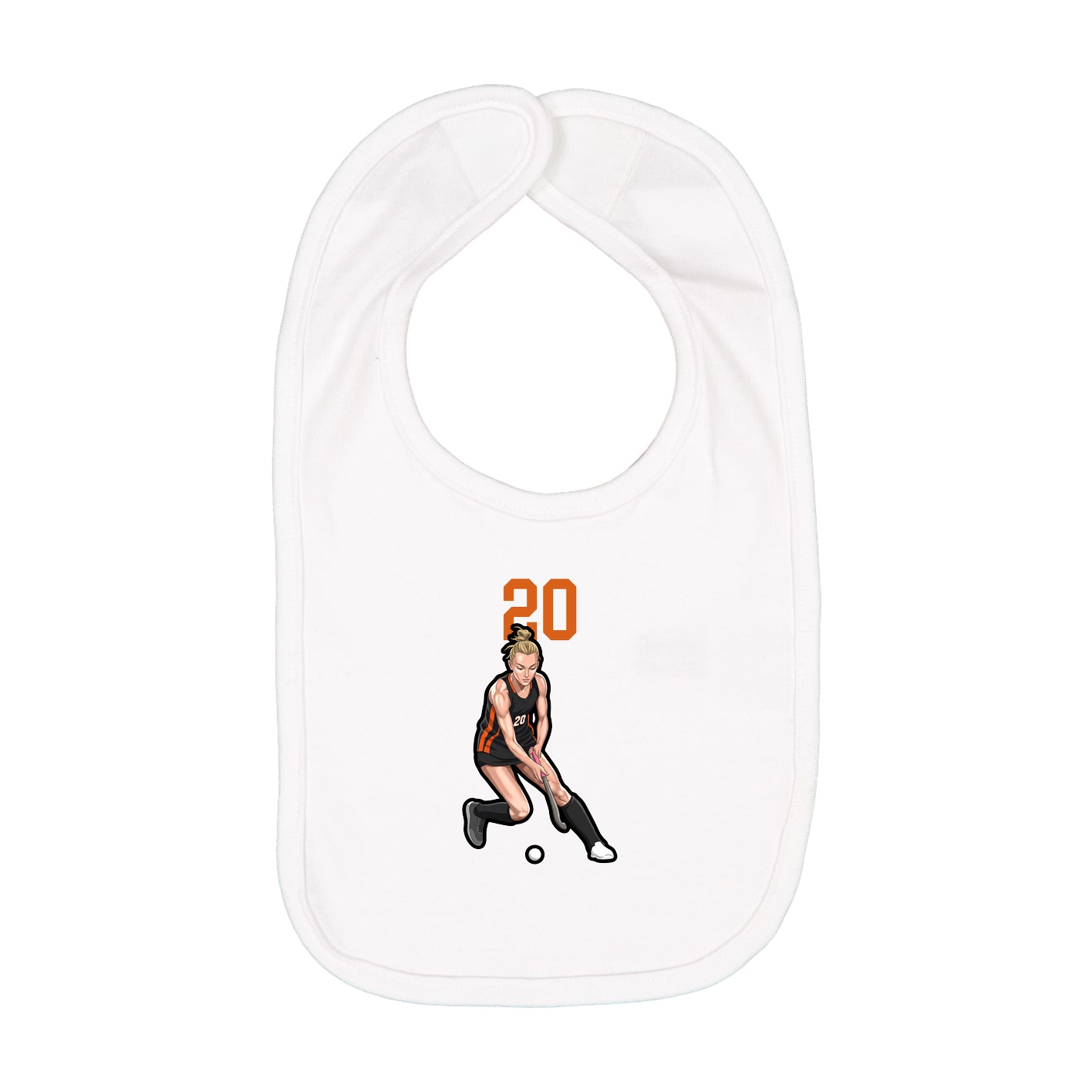 Infant Bib — Number Top in White