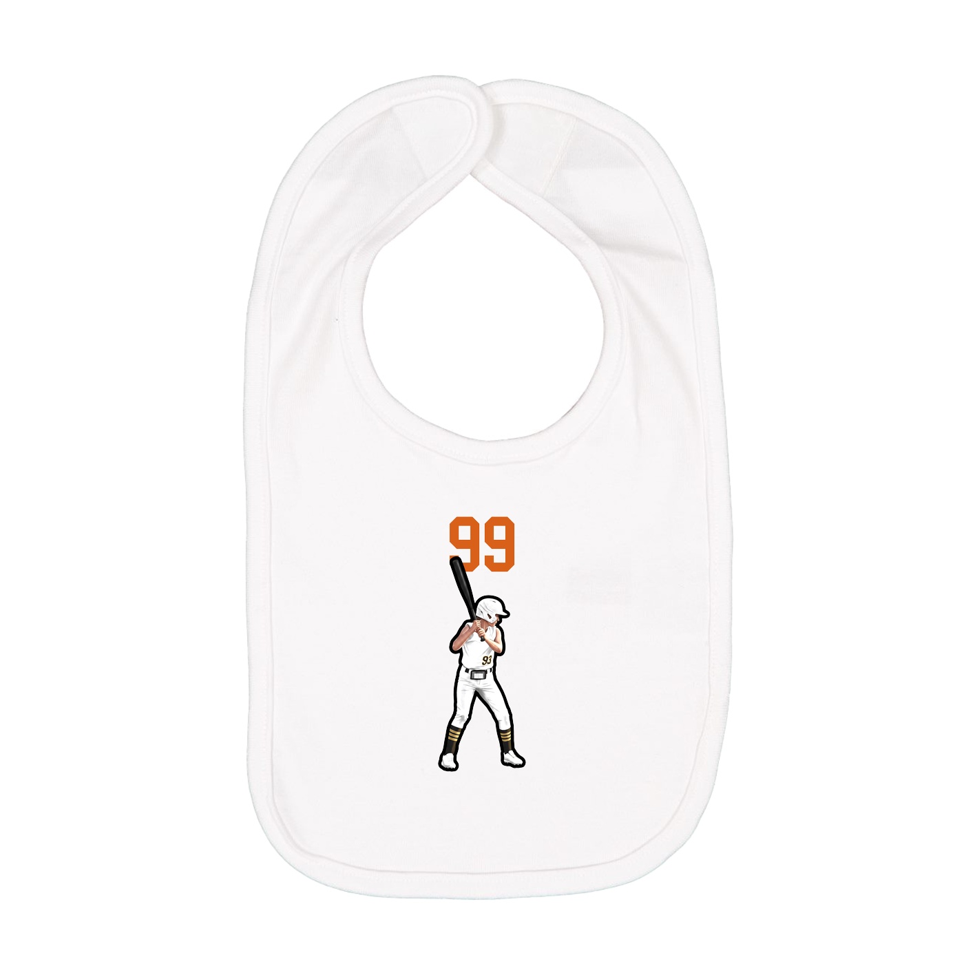 Infant Bib — Number Top in White