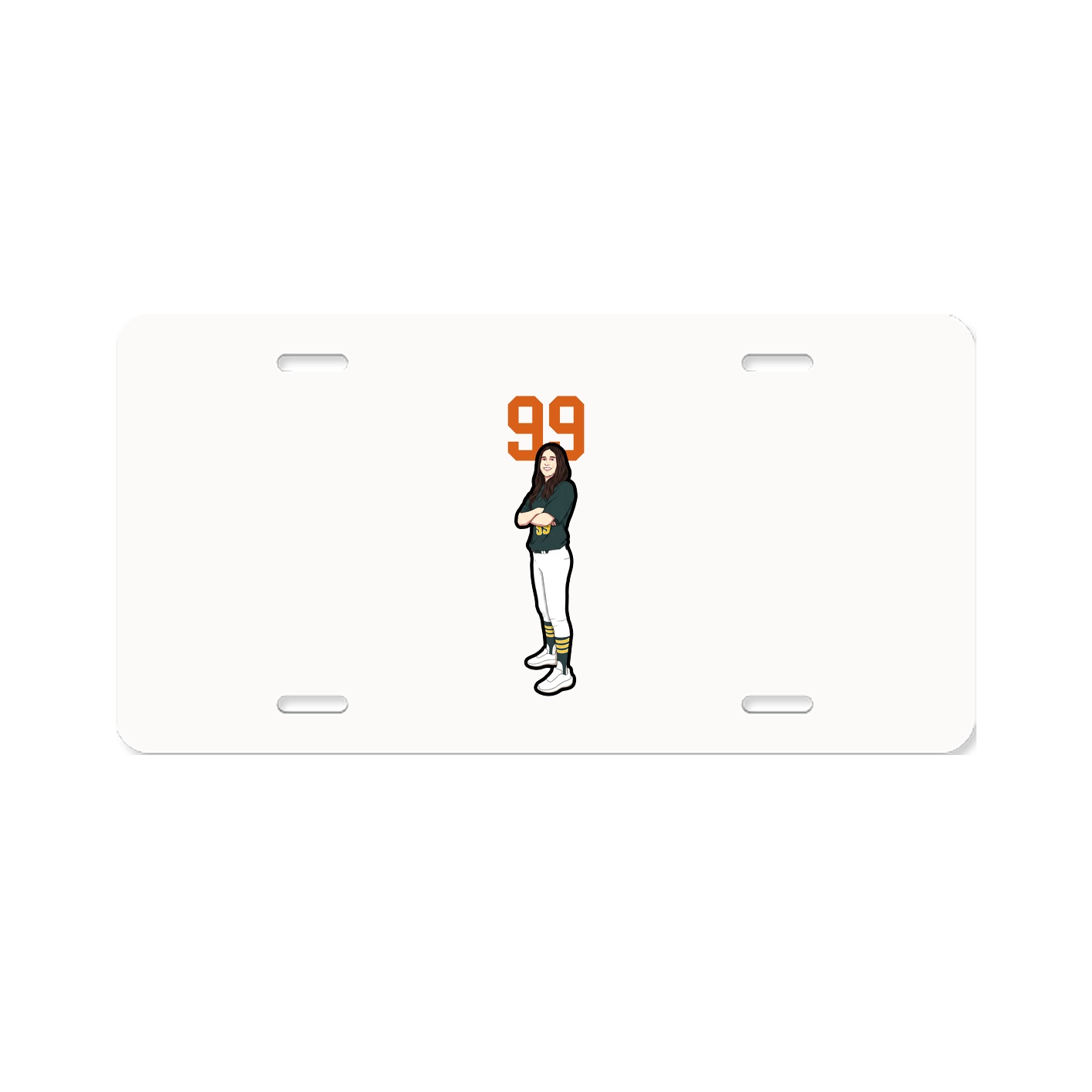 License Plate — Number Top in Classic