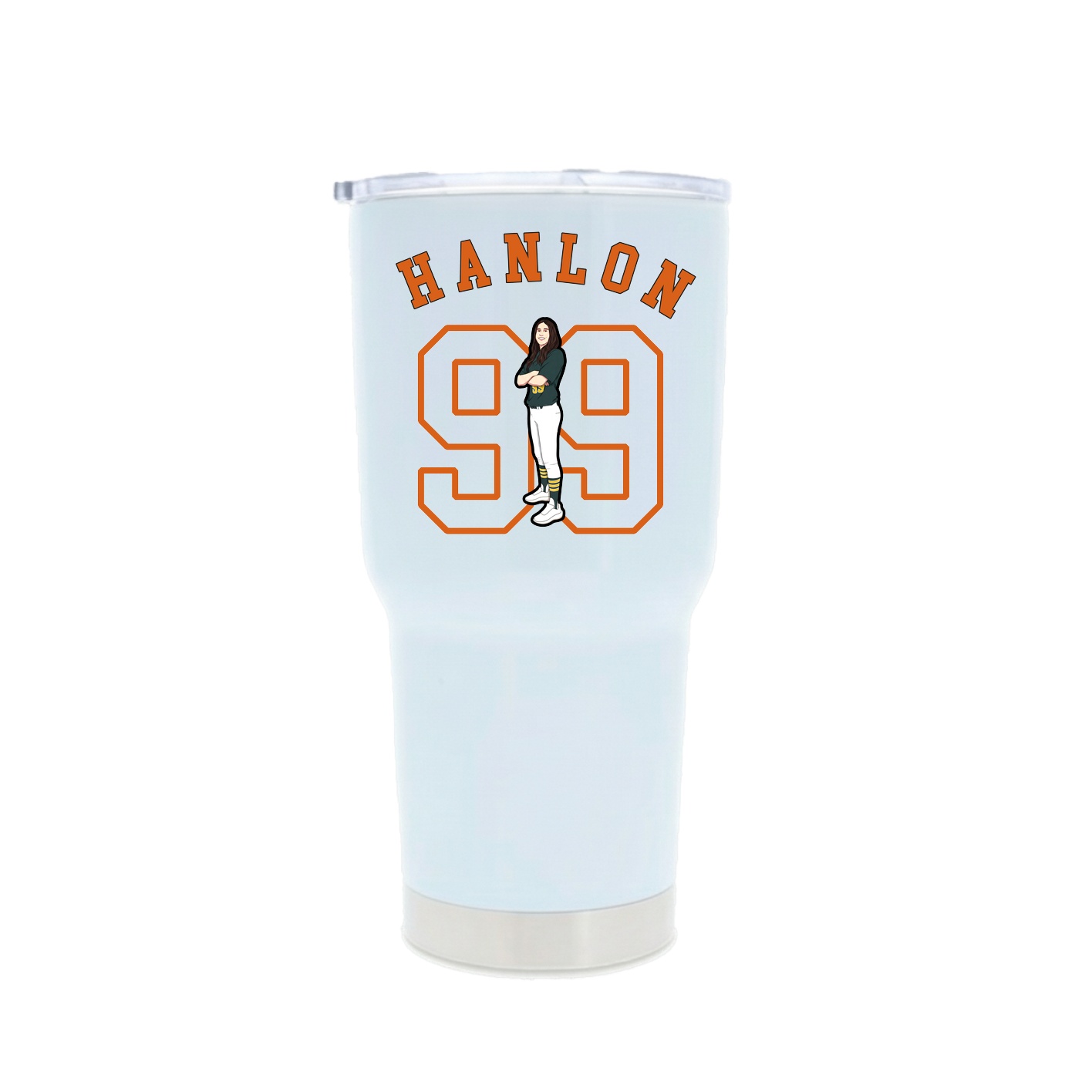 30oz Stainless Steel Tumbler — Shirsey Arch in White