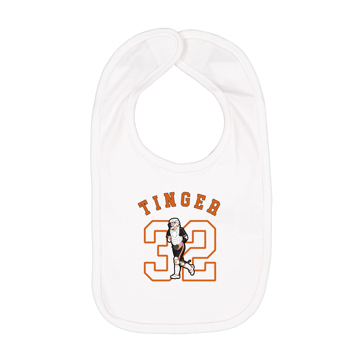 Infant Bib — Shirsey Arch in White