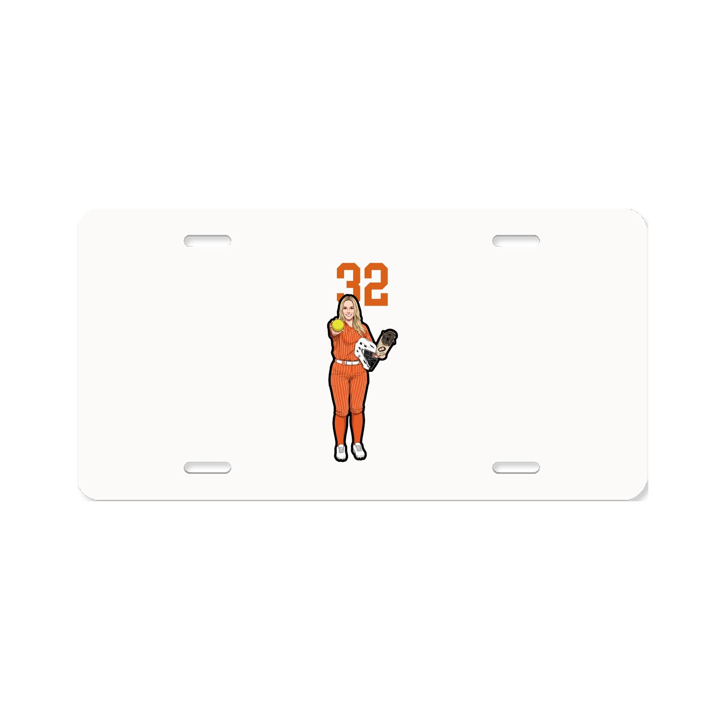 License Plate — Number Top in Classic