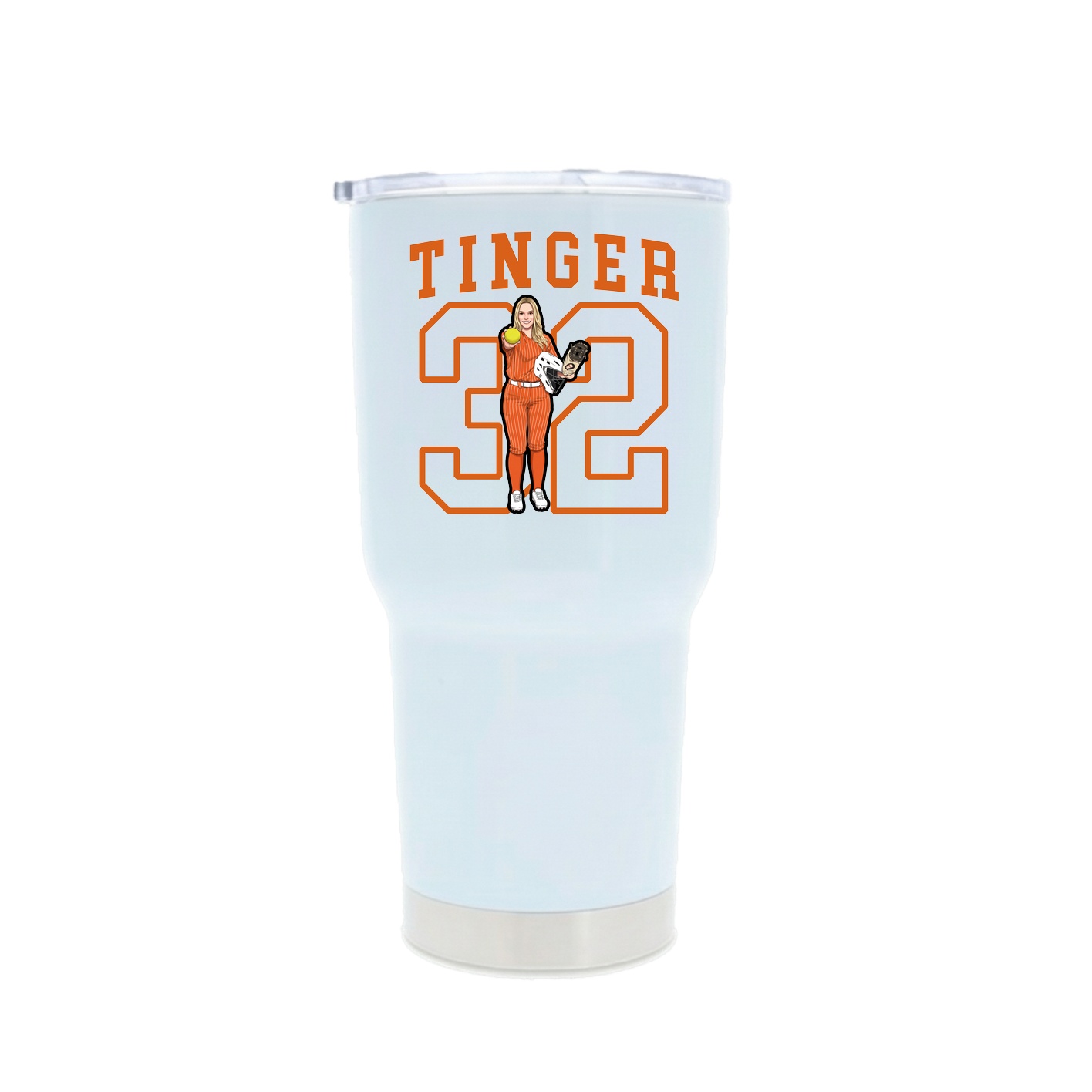 30oz Stainless Steel Tumbler — Shirsey in White