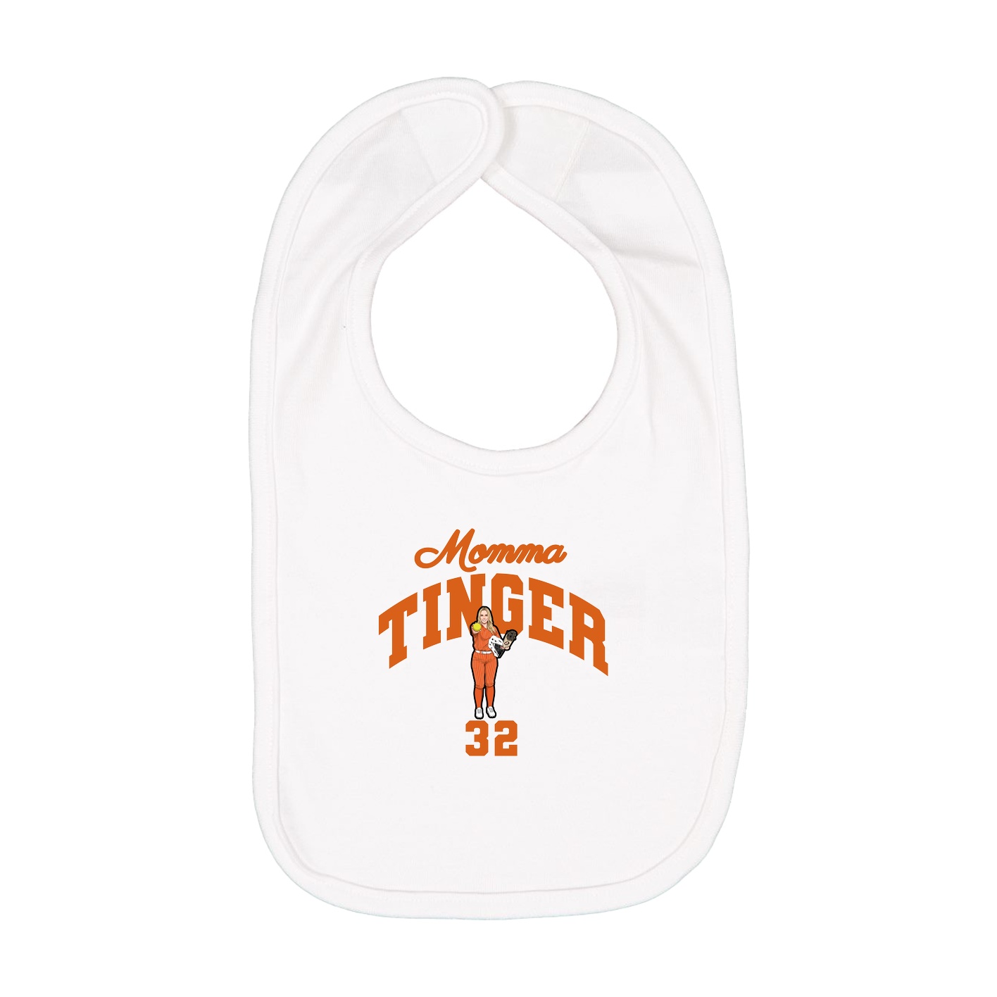 Infant Bib — Mothers Day Arch in White