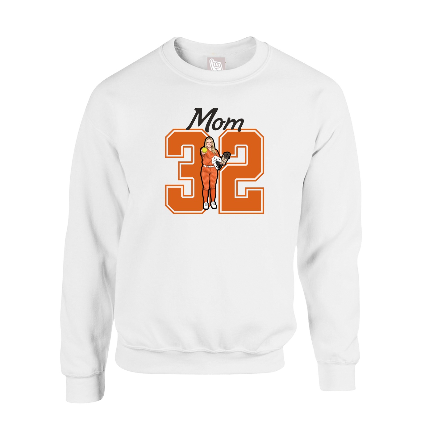 Fleece Crew — Mothers Day Shirsey in White