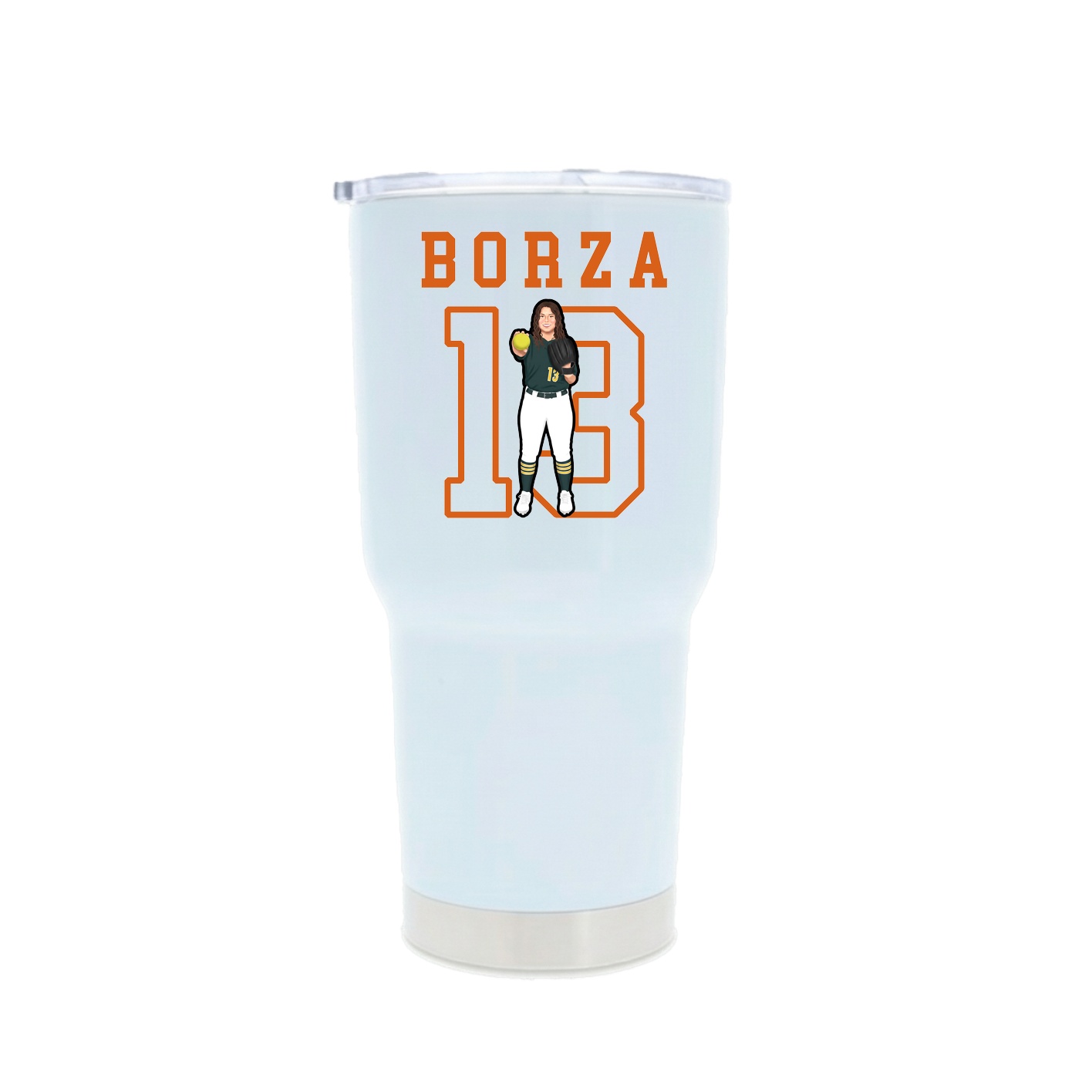 30oz Stainless Steel Tumbler — Shirsey in White
