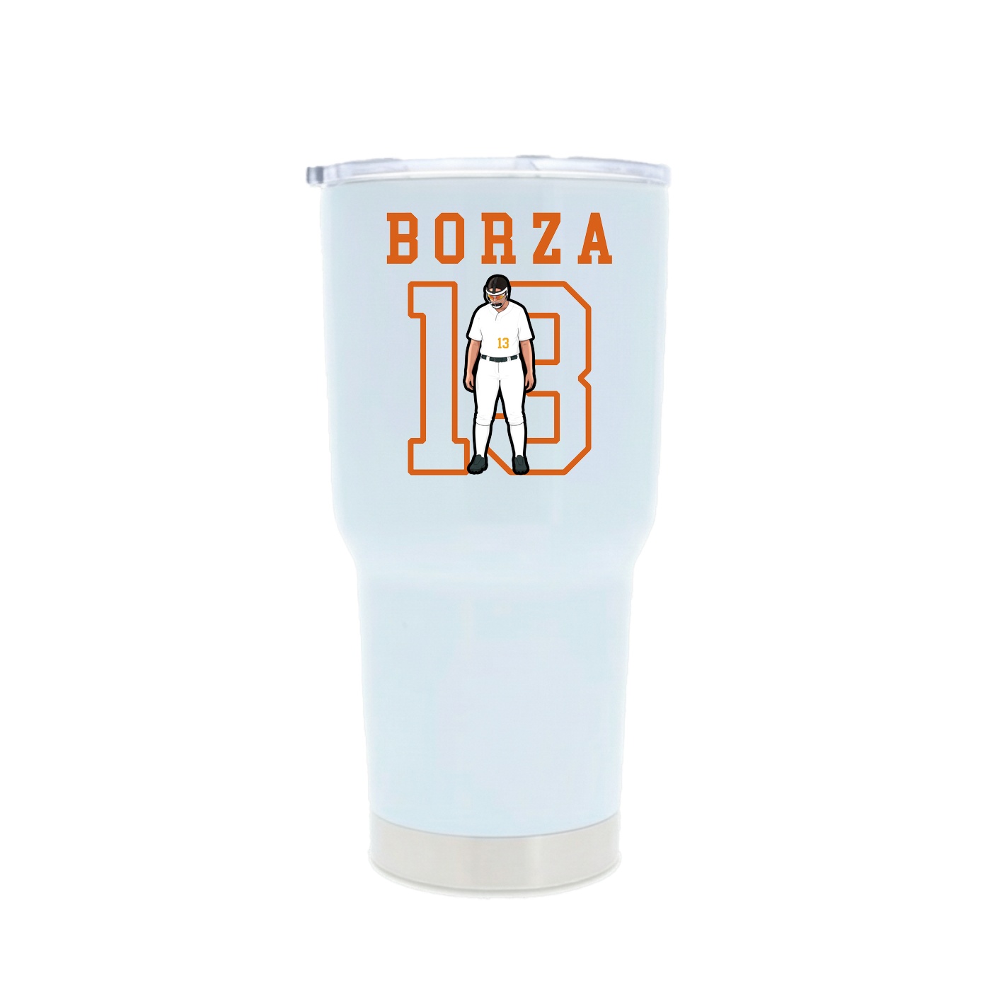 30oz Stainless Steel Tumbler — Shirsey in White