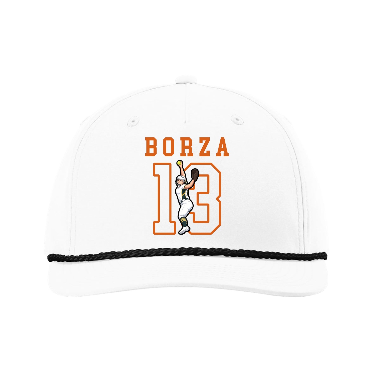 Five-Panel Classic Rope Cap — Shirsey in White
