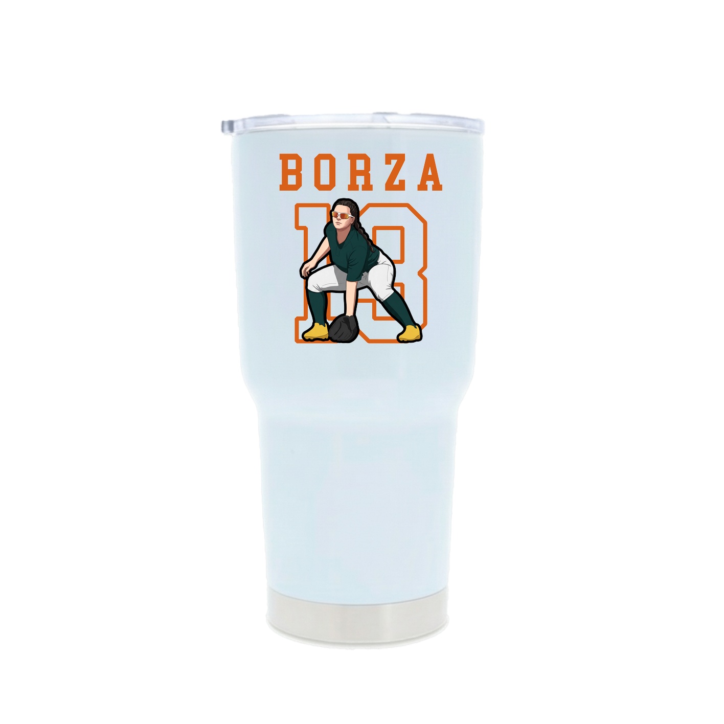 30oz Stainless Steel Tumbler — Shirsey in White