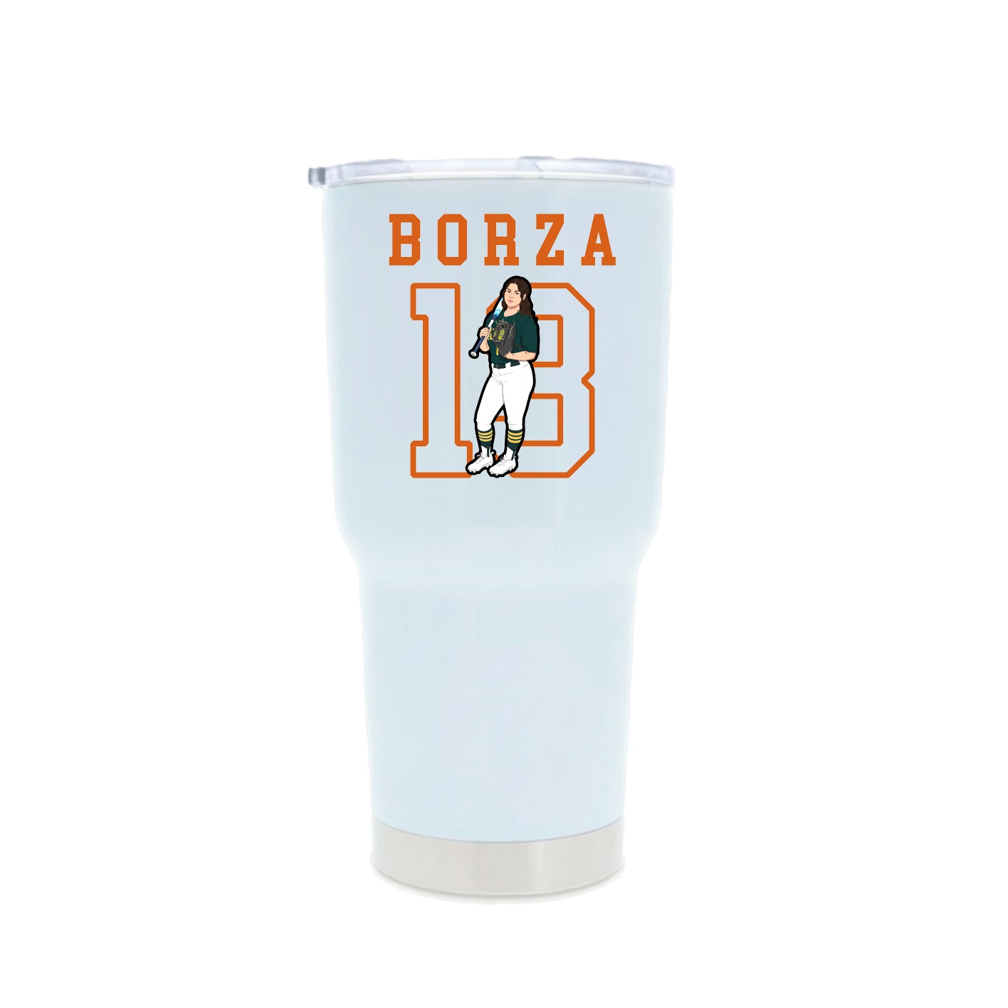 30oz Stainless Steel Tumbler — Shirsey in White