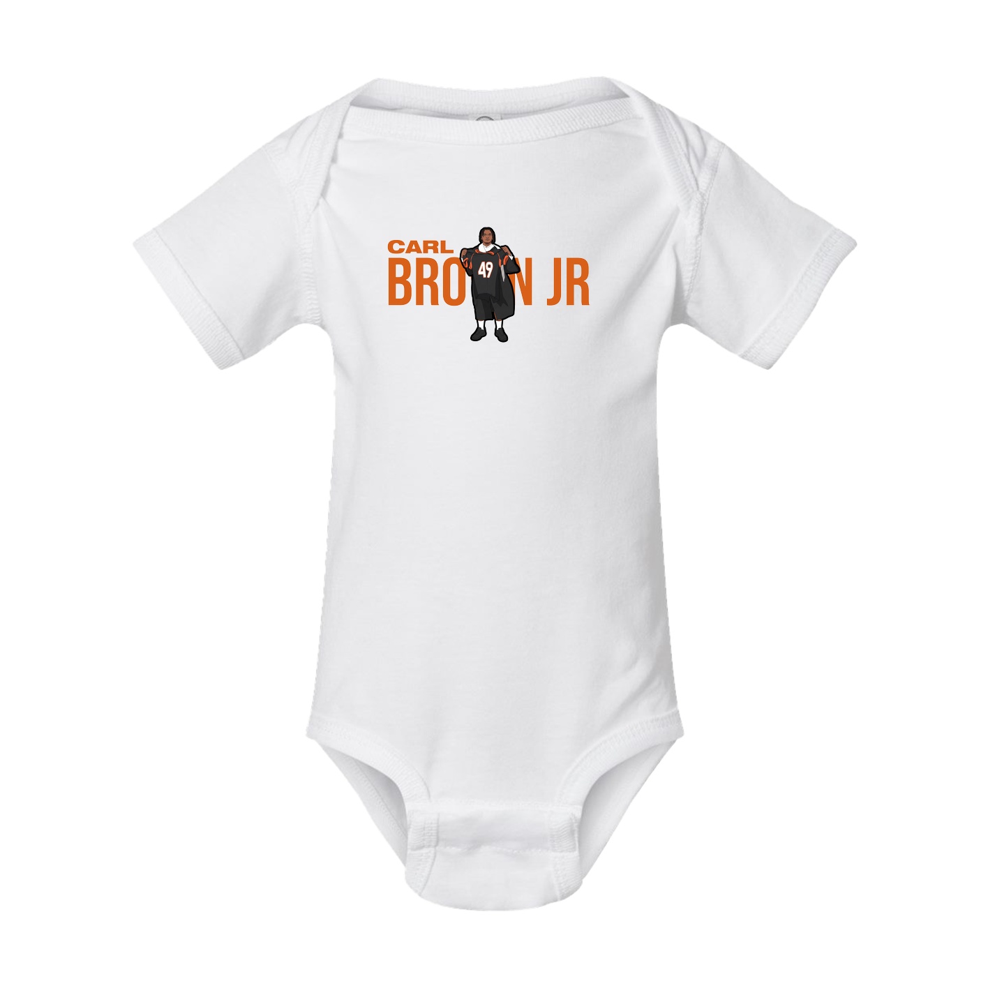Baby Onesie — Player Name in White