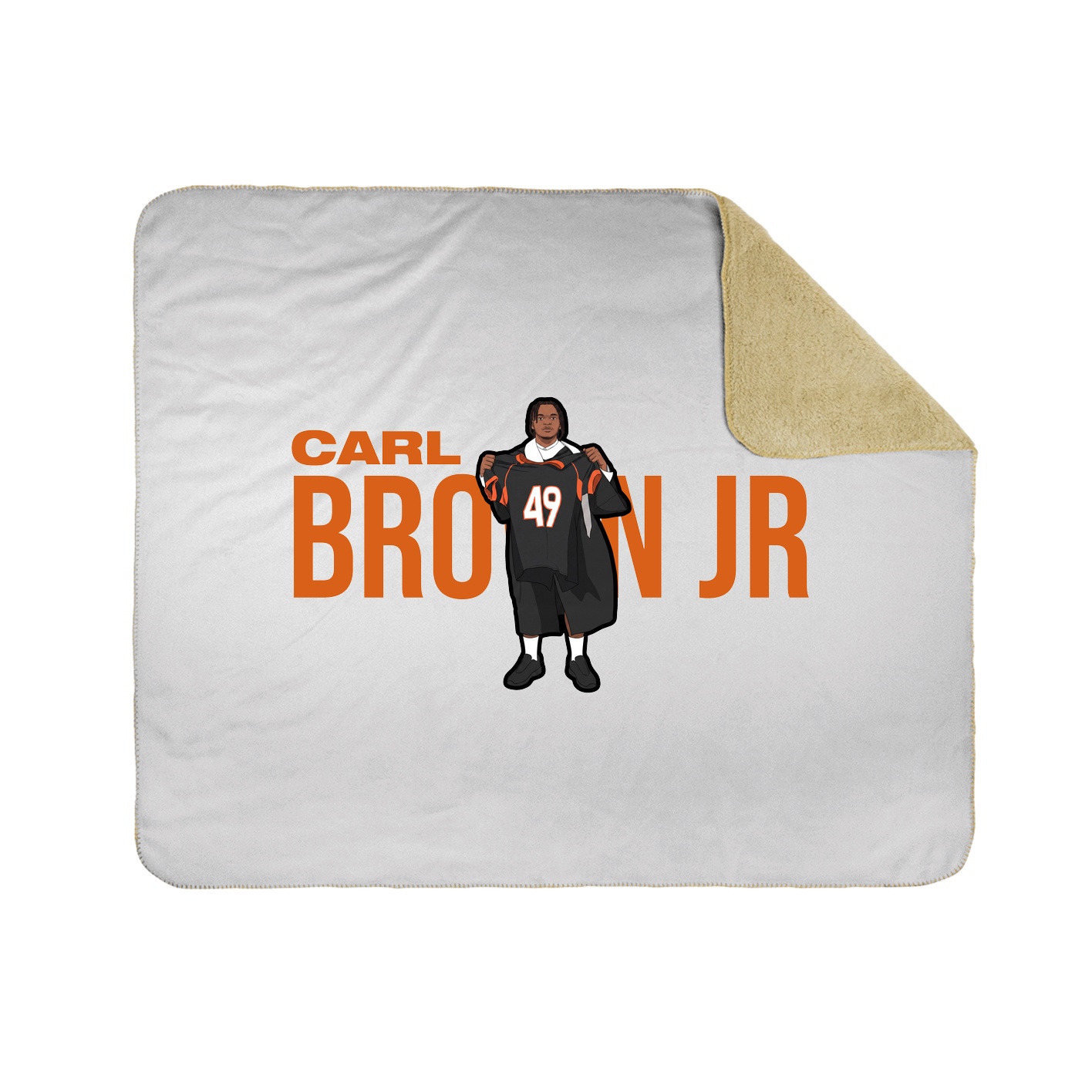 Throw Blanket — Player Name in White