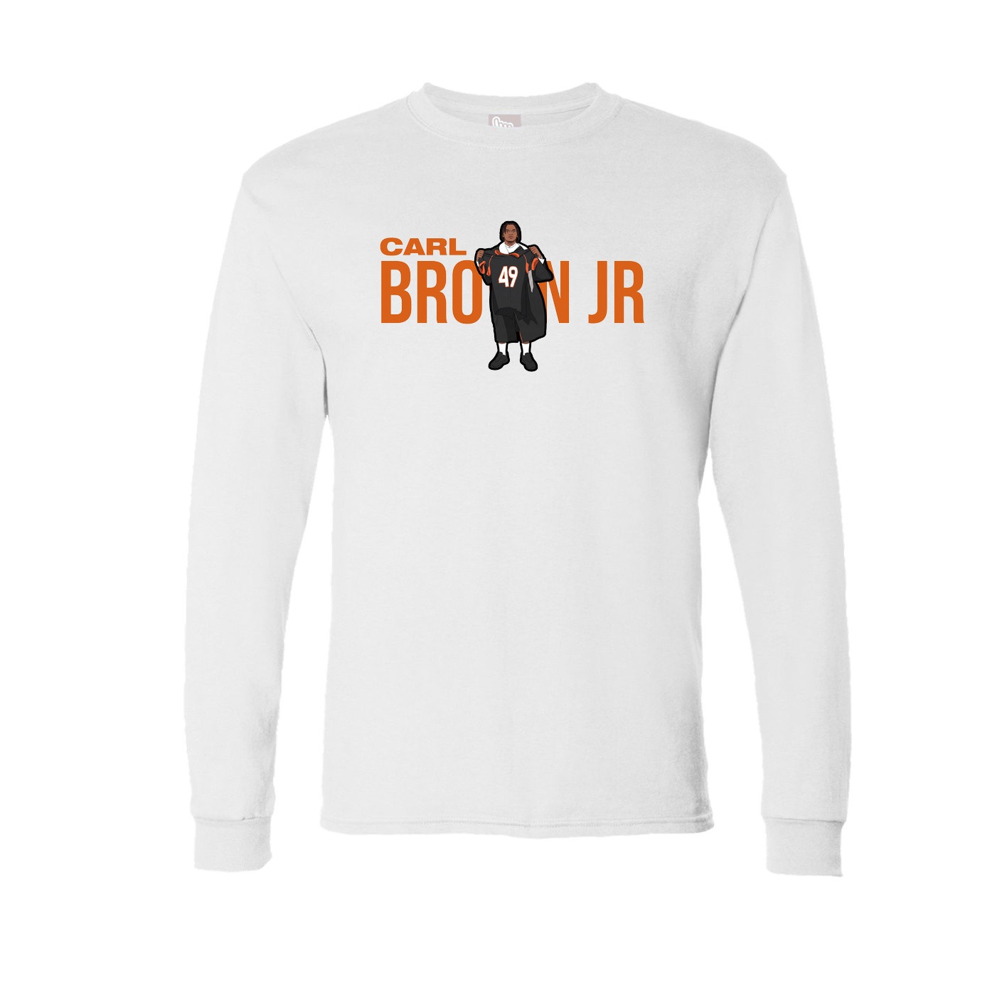 Long Sleeve Tee — Player Name in White
