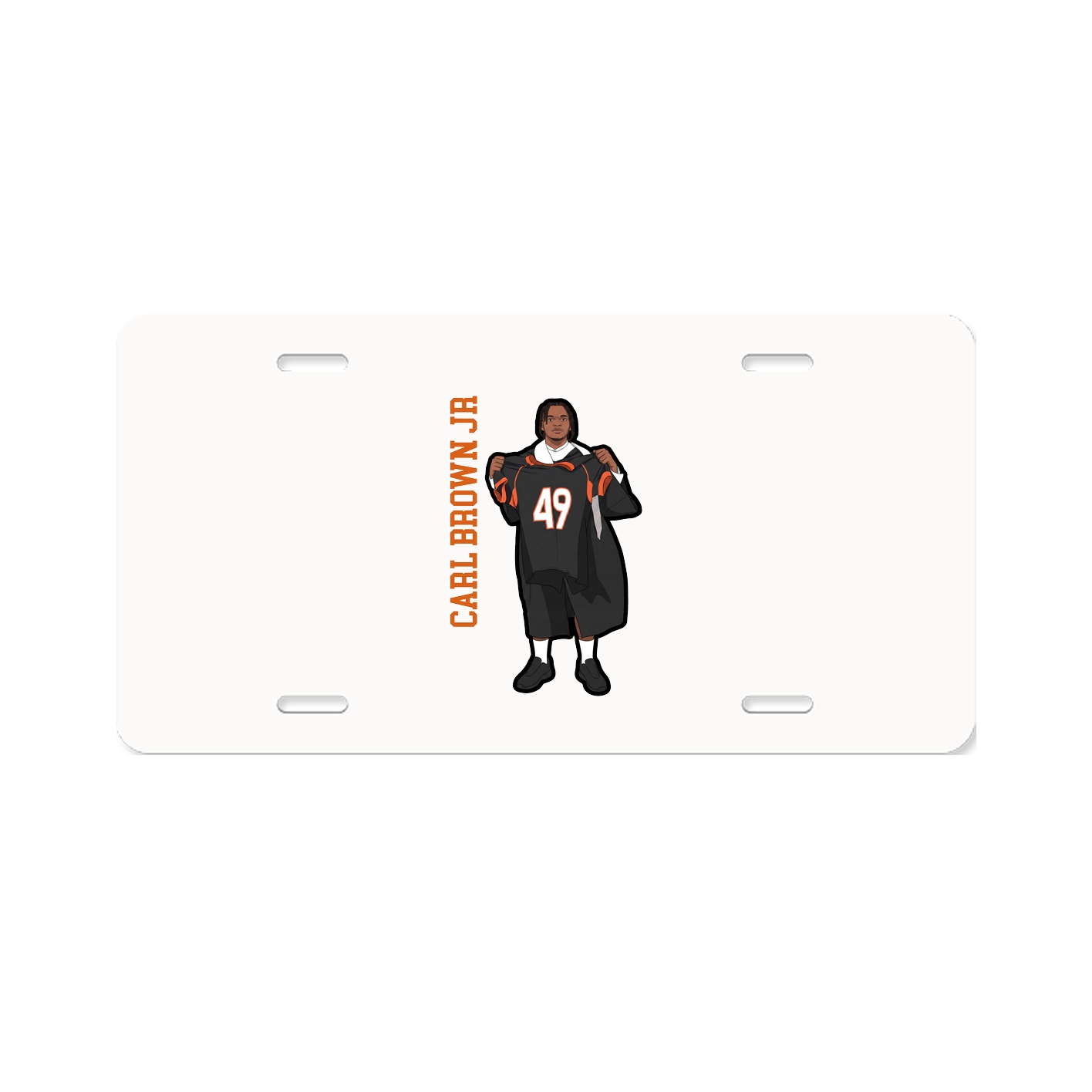 License Plate — Name Vertical in Classic