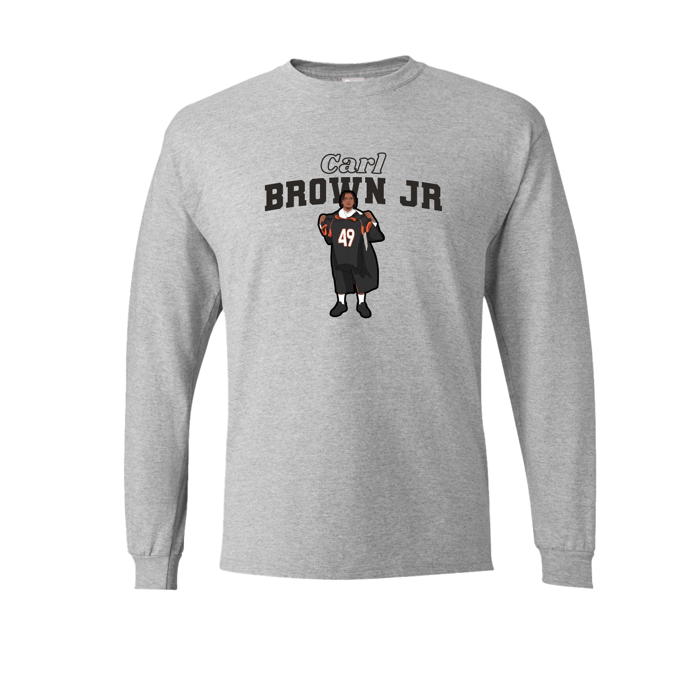 Long Sleeve Tee — Name Arch in Grey