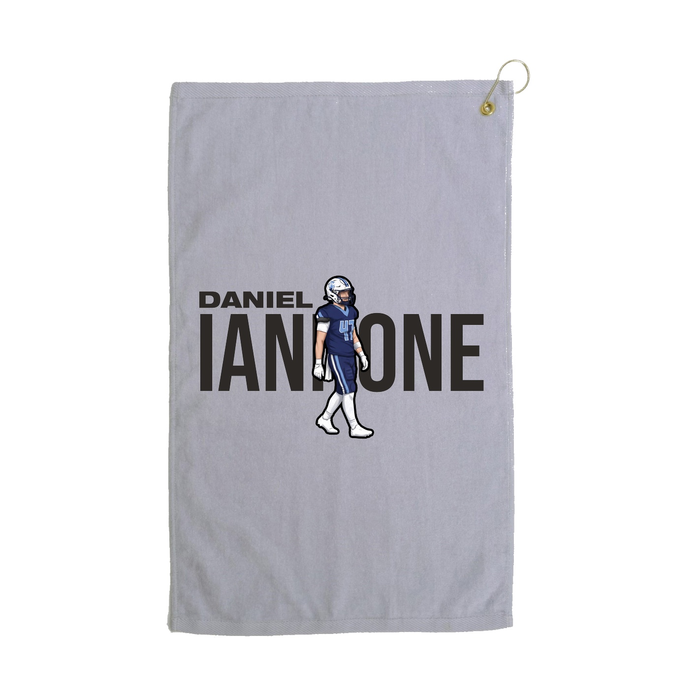 Golf Towel — Player Name in Grey