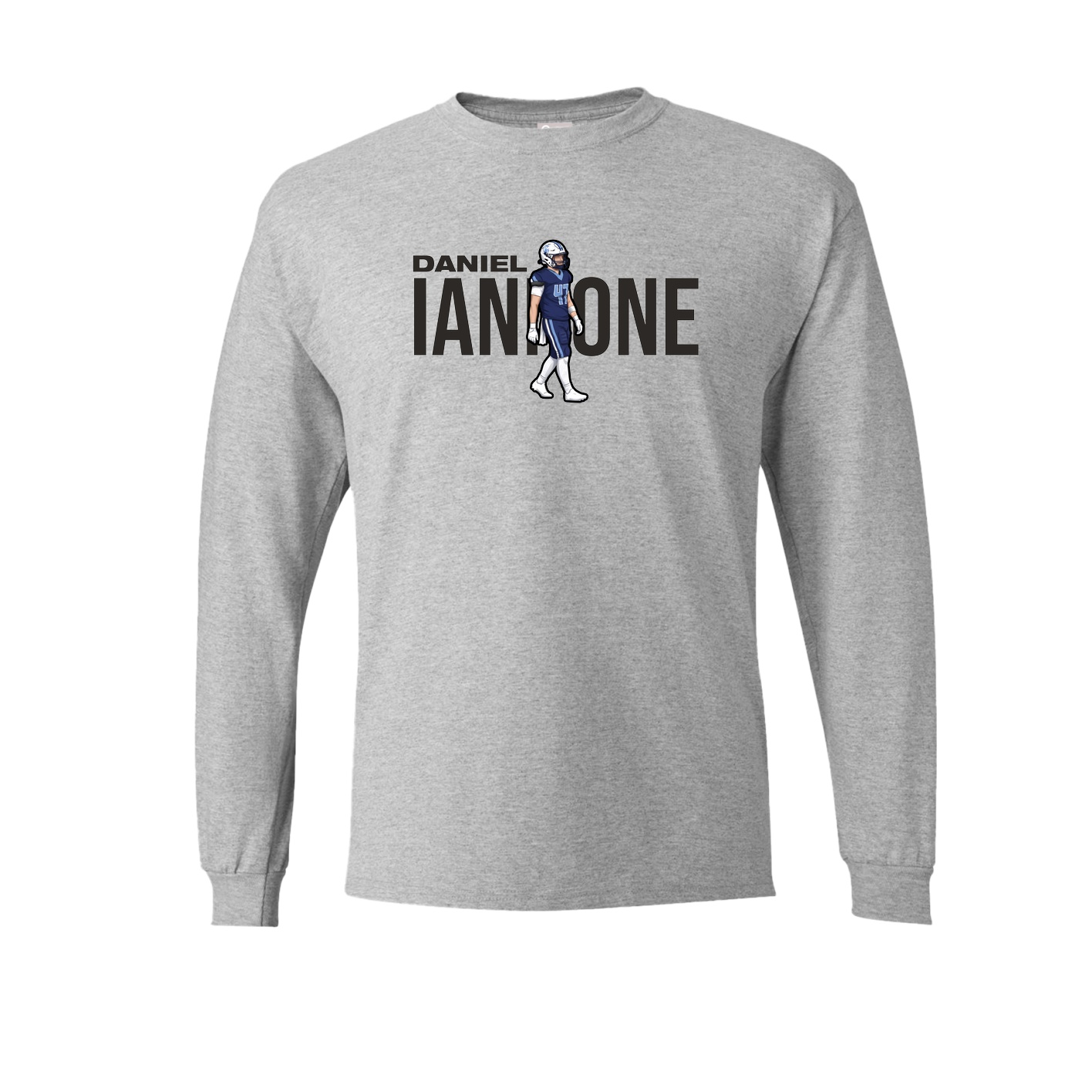 Long Sleeve Tee — Player Name in Grey