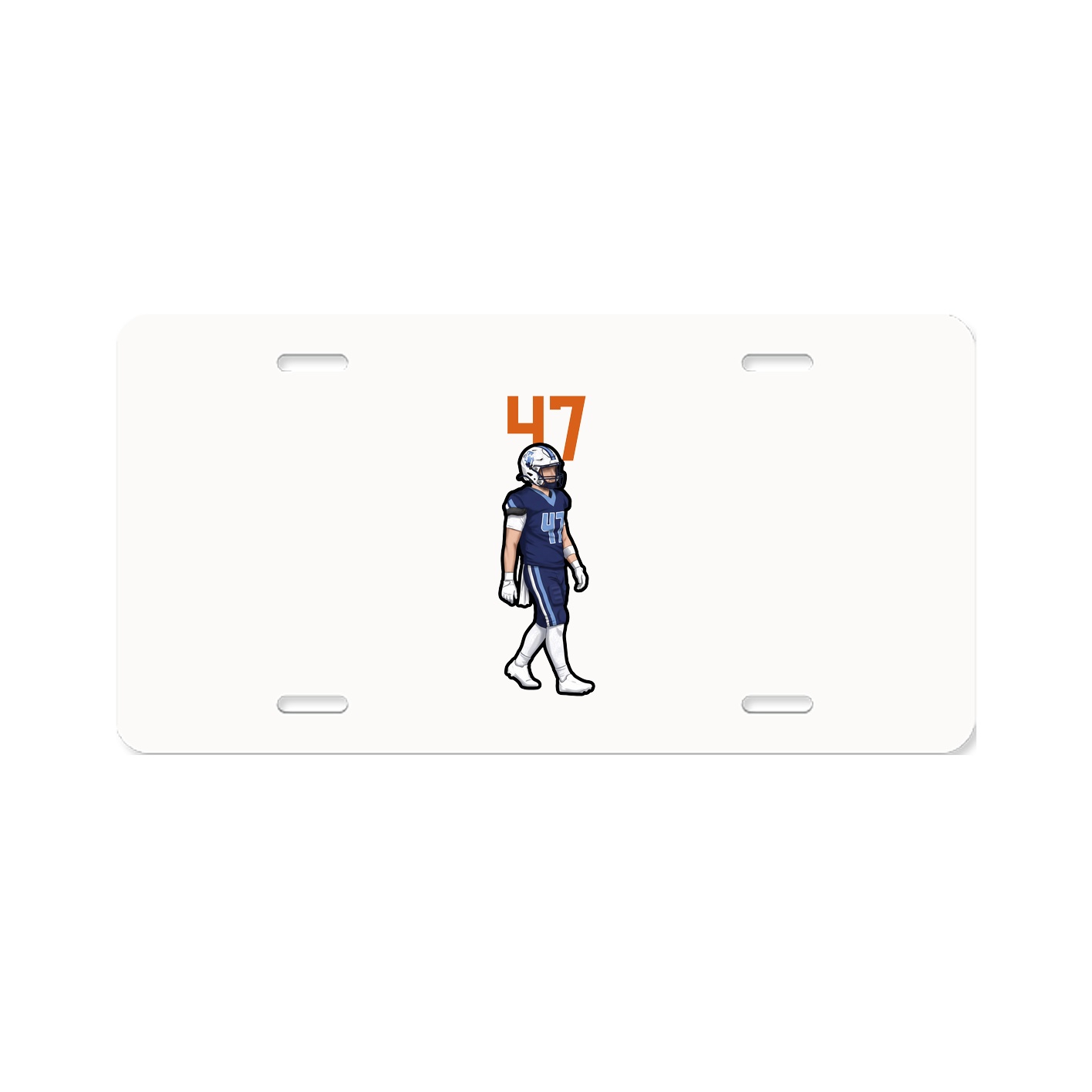 License Plate — Number Top in Classic