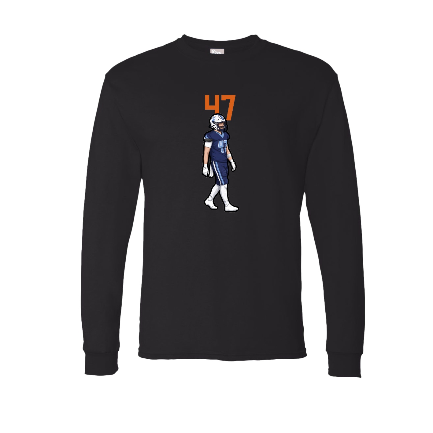 Long Sleeve Tee — Number Top in Black