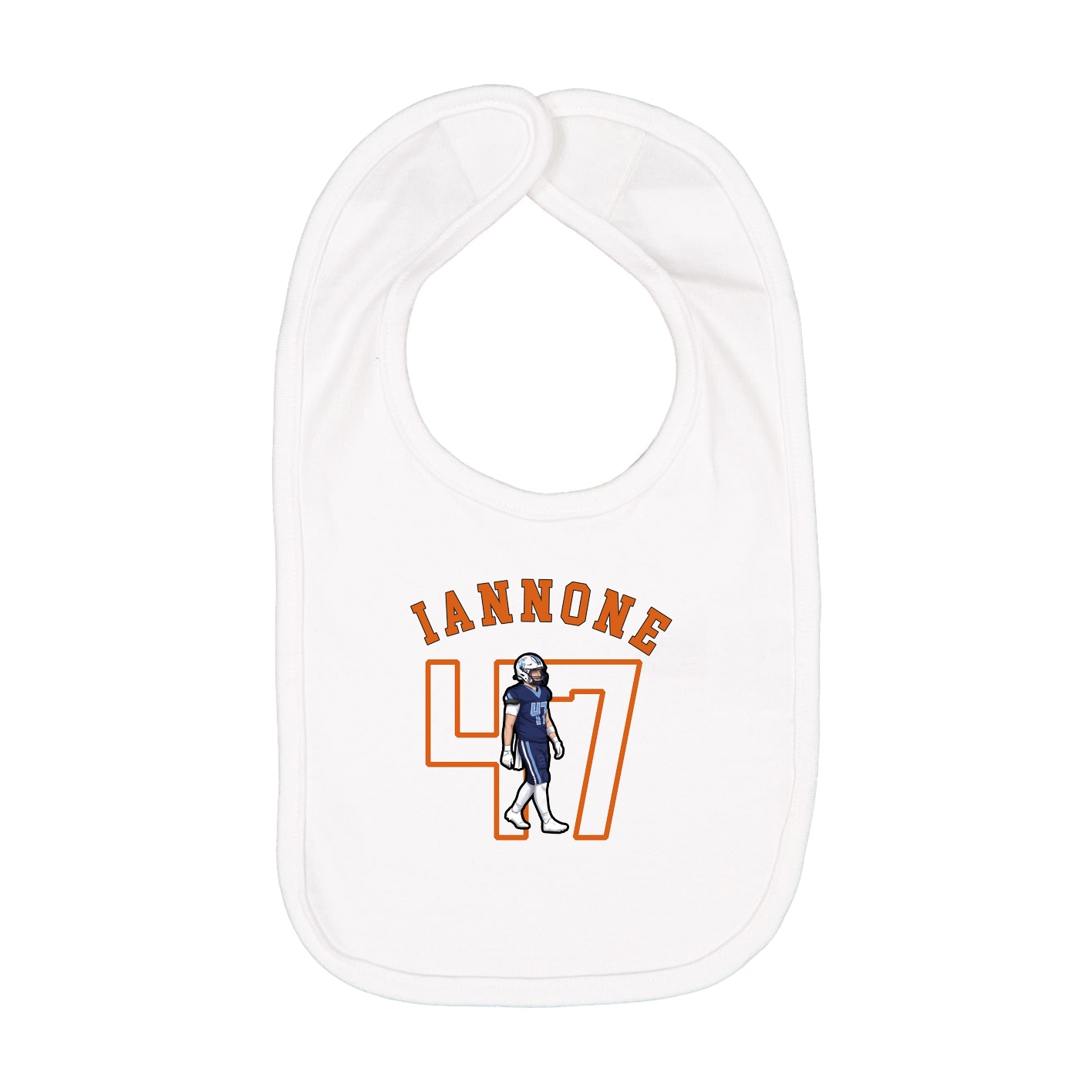 Infant Bib — Shirsey Arch in White