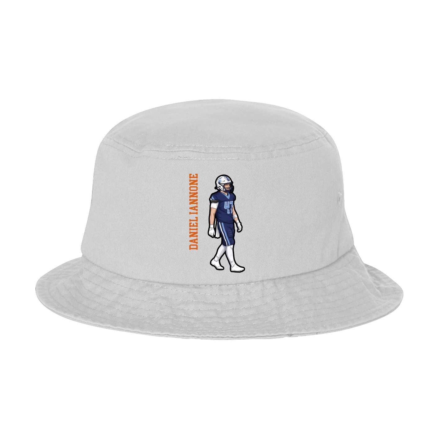 Bucket Cap — Name Vertical in White