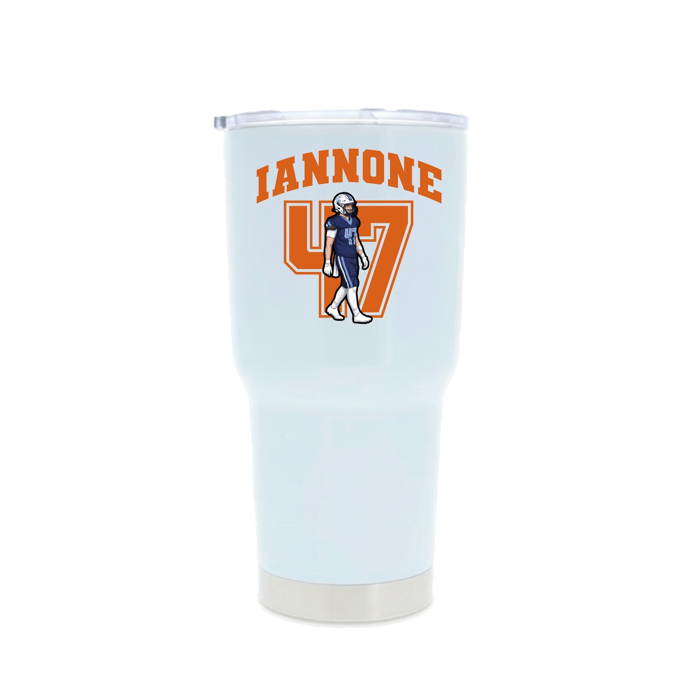 30oz Stainless Steel Tumbler — Number in White