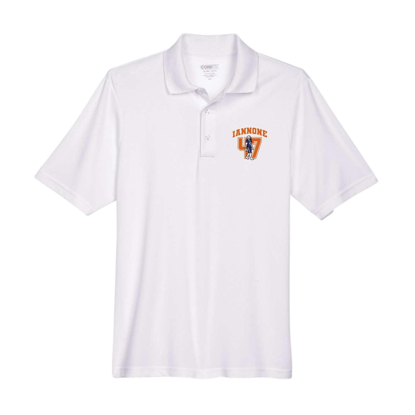 Performance Polo — Number in White