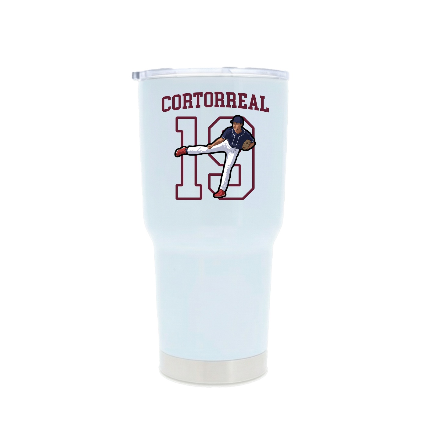 30oz Stainless Steel Tumbler — Shirsey in White