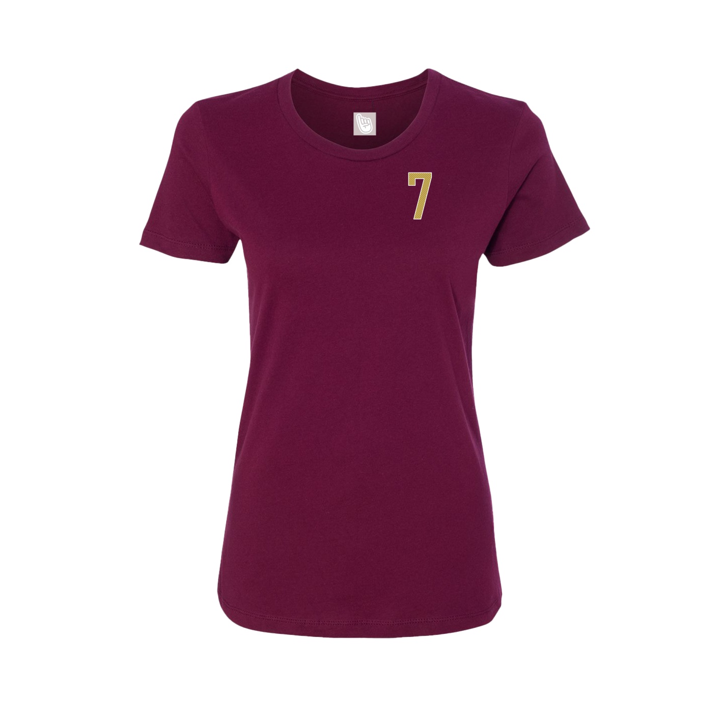 Fitted Women's Tee — Front Shirsy in Maroon