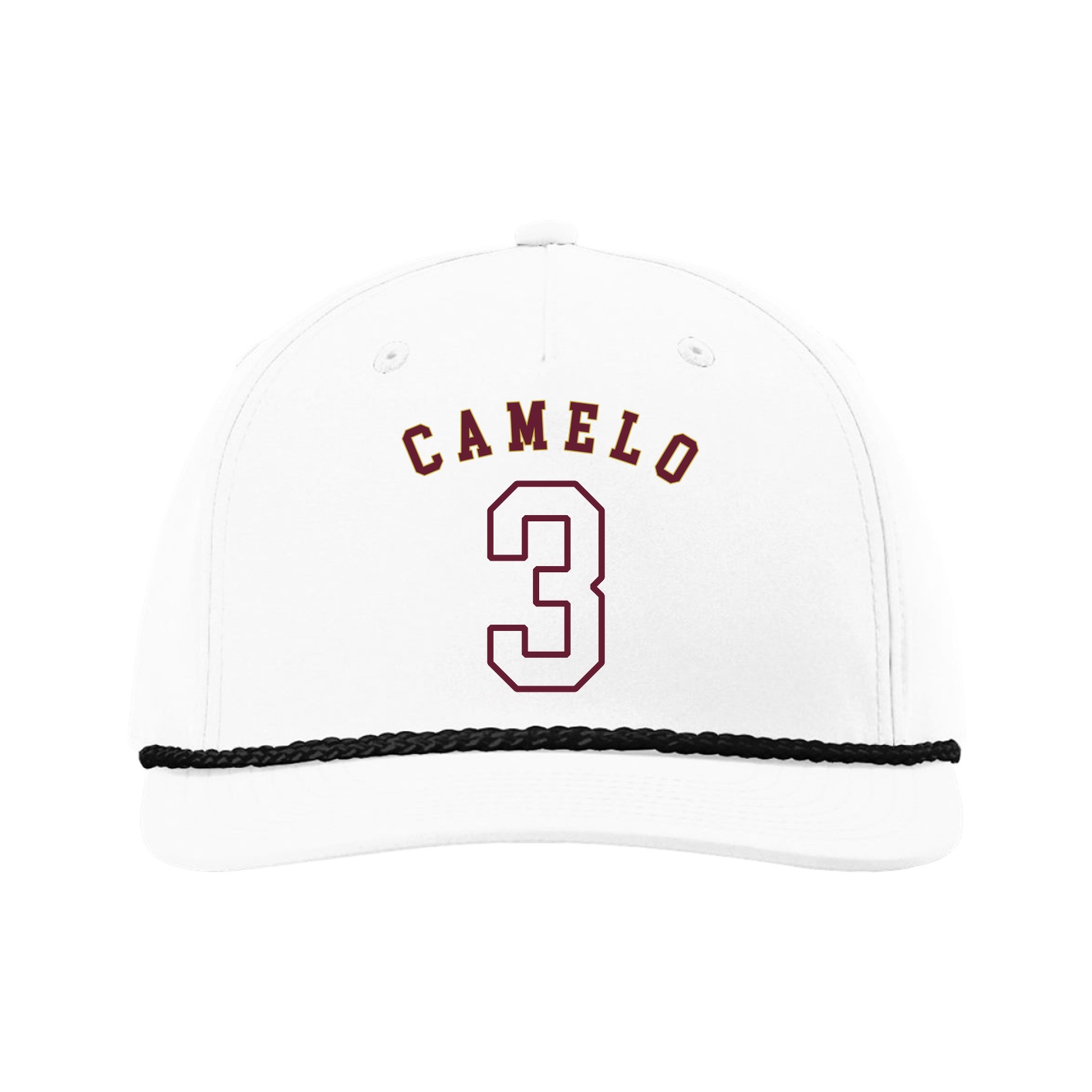 Five-Panel Classic Rope Cap — Shirsey Arch in White