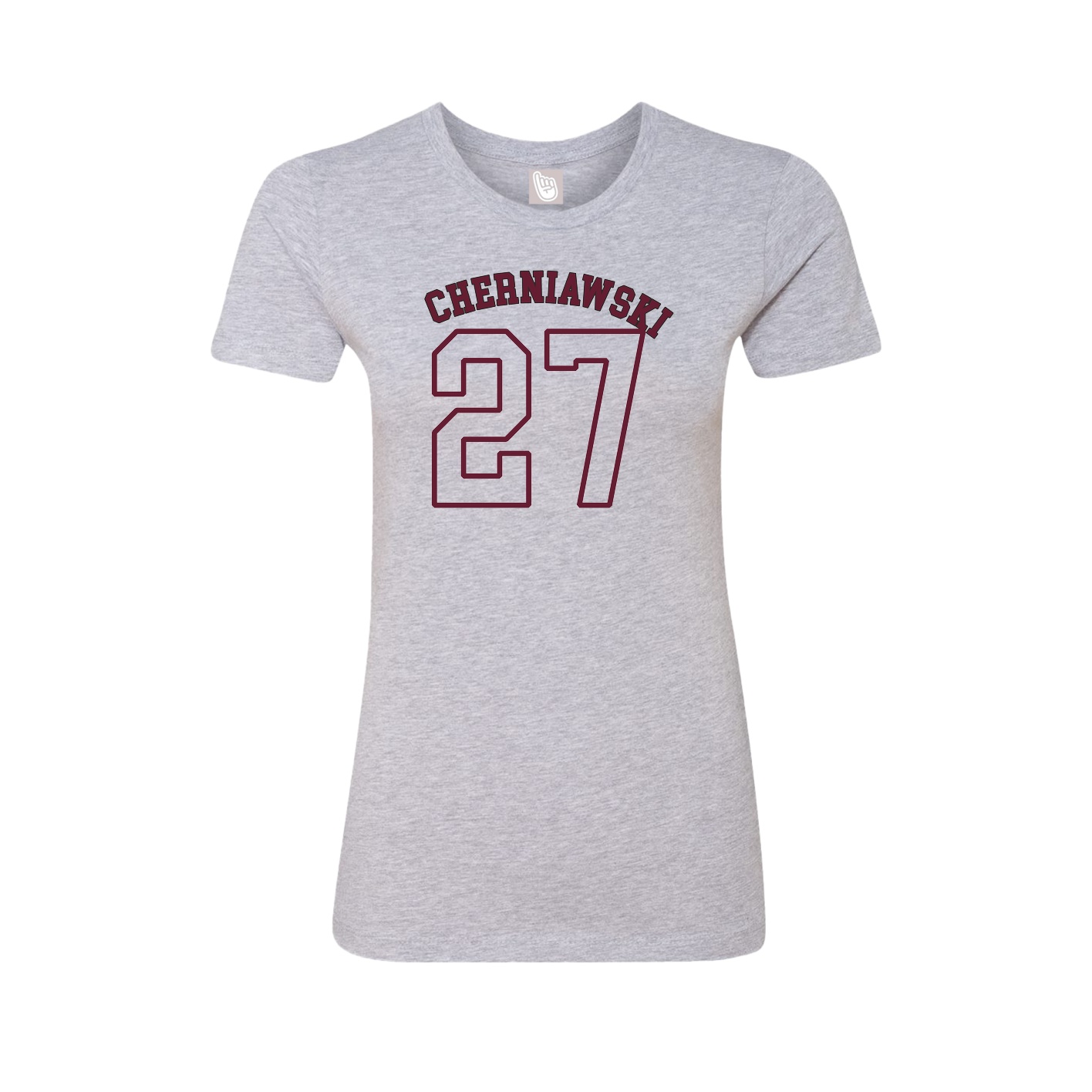 Fitted Women's Tee — Shirsey Arch in Grey