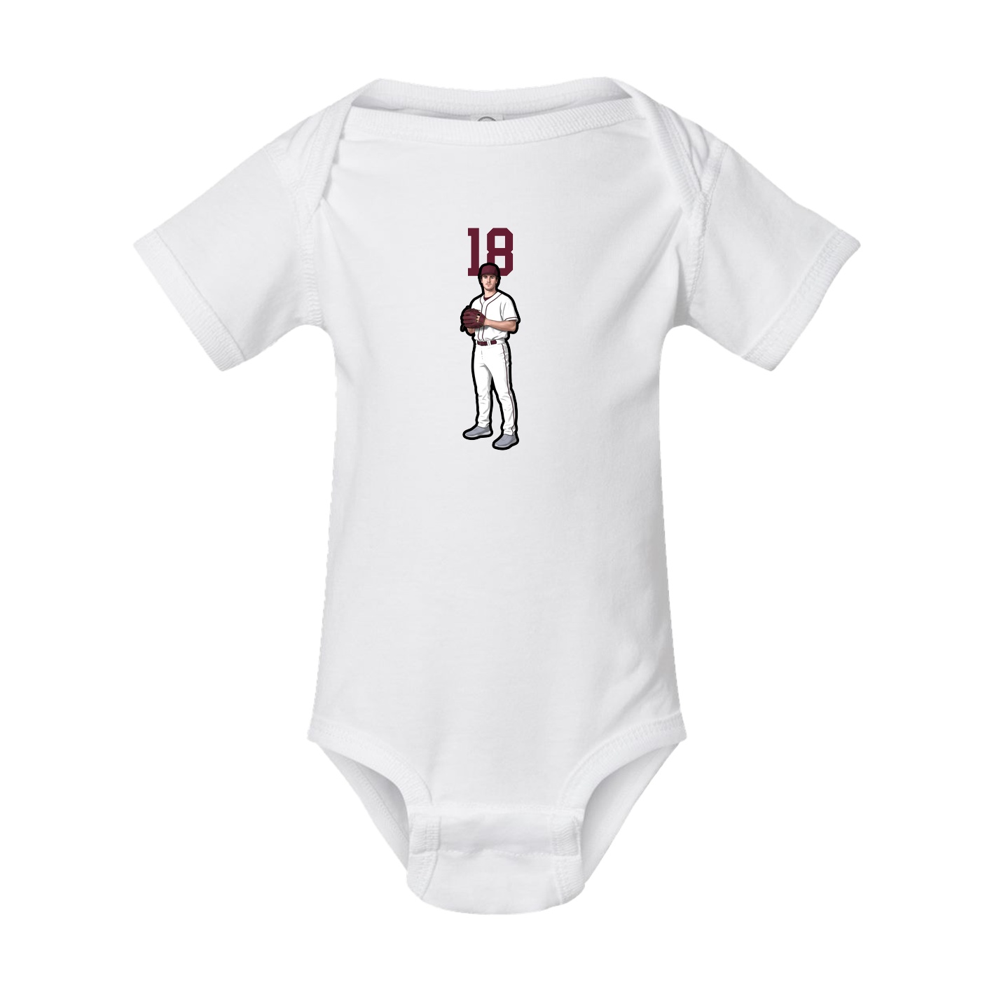 Baby Onesie — Number Top in White