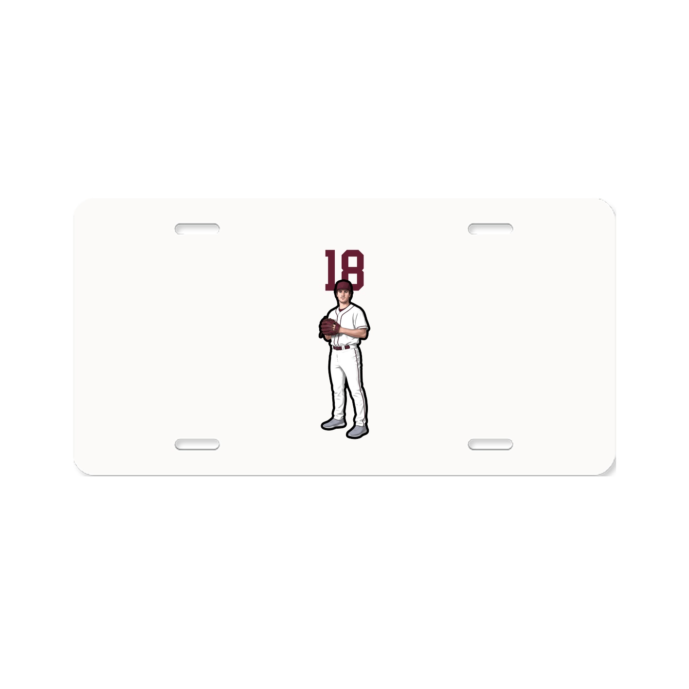 License Plate — Number Top in Classic