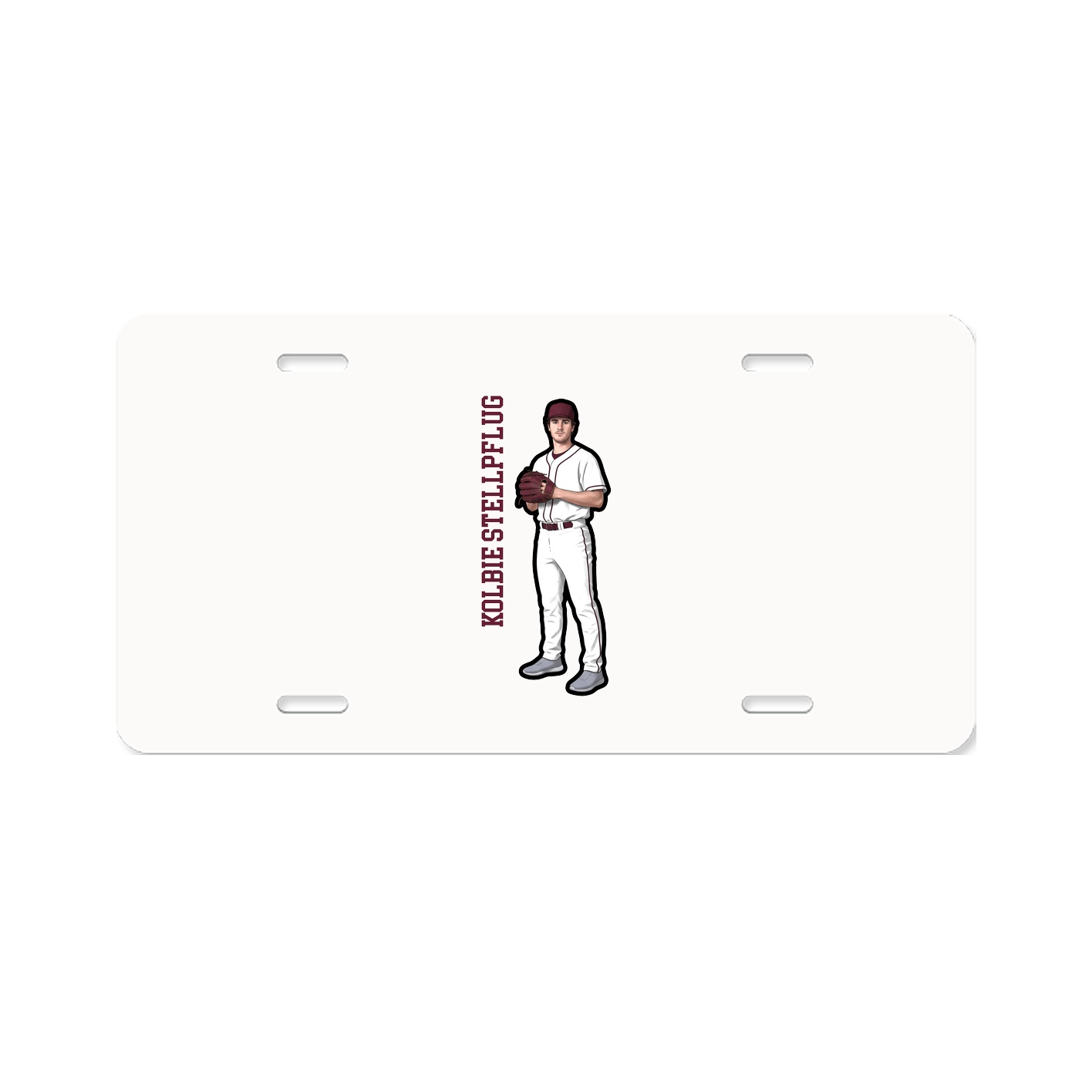 License Plate — Name Vertical in Classic