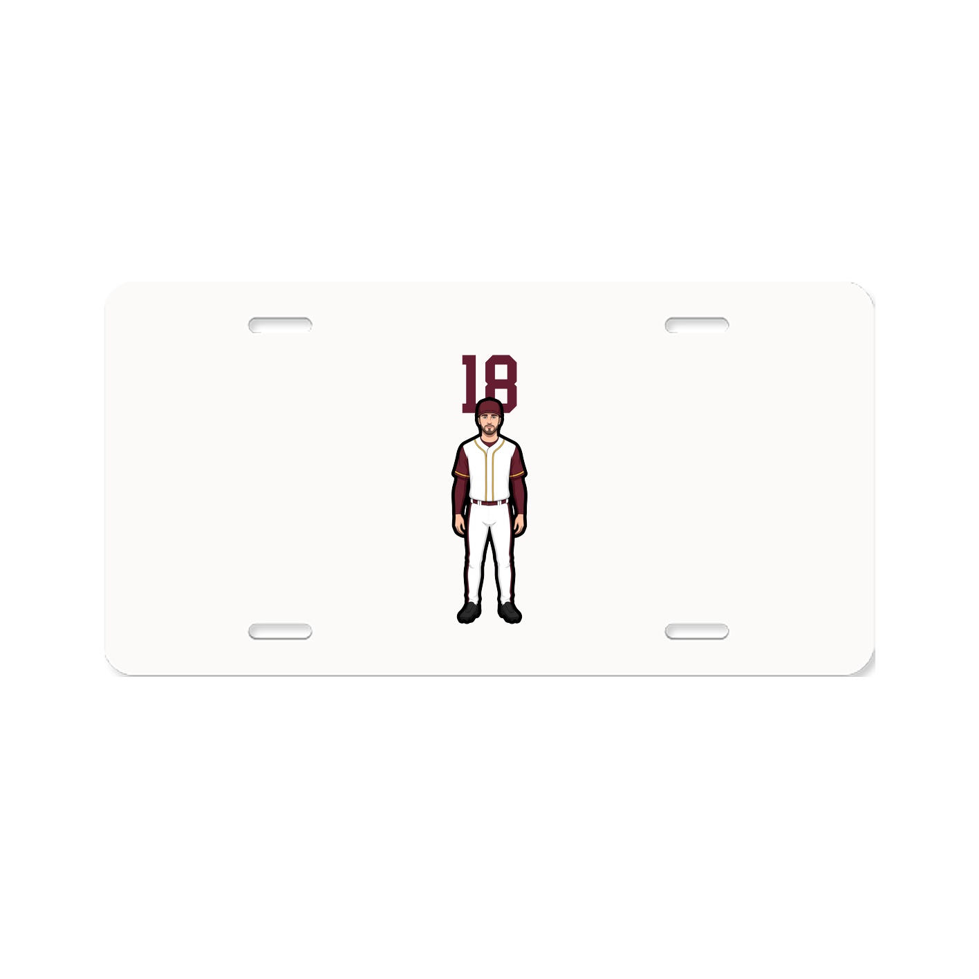 License Plate — Number Top in Classic