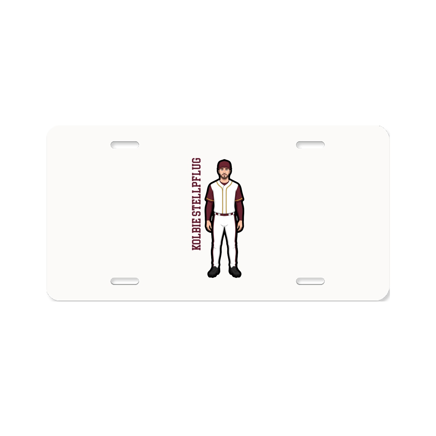License Plate — Name Vertical in Classic