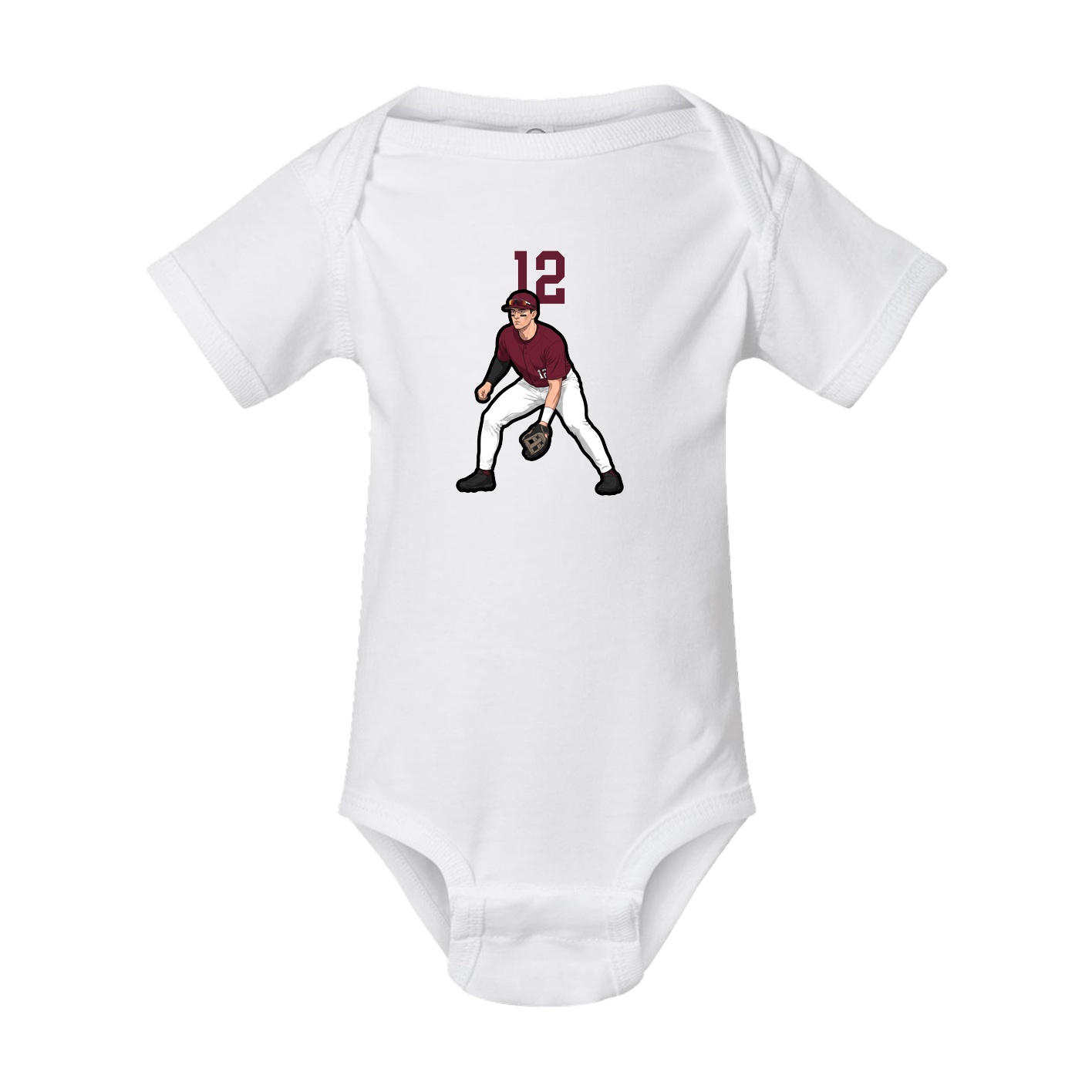 Baby Onesie — Number Top in White