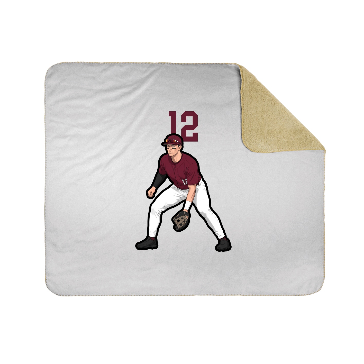 Throw Blanket — Number Top in White