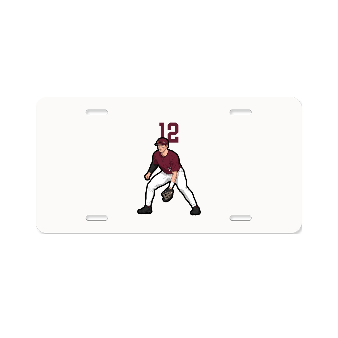 License Plate — Number Top in Classic