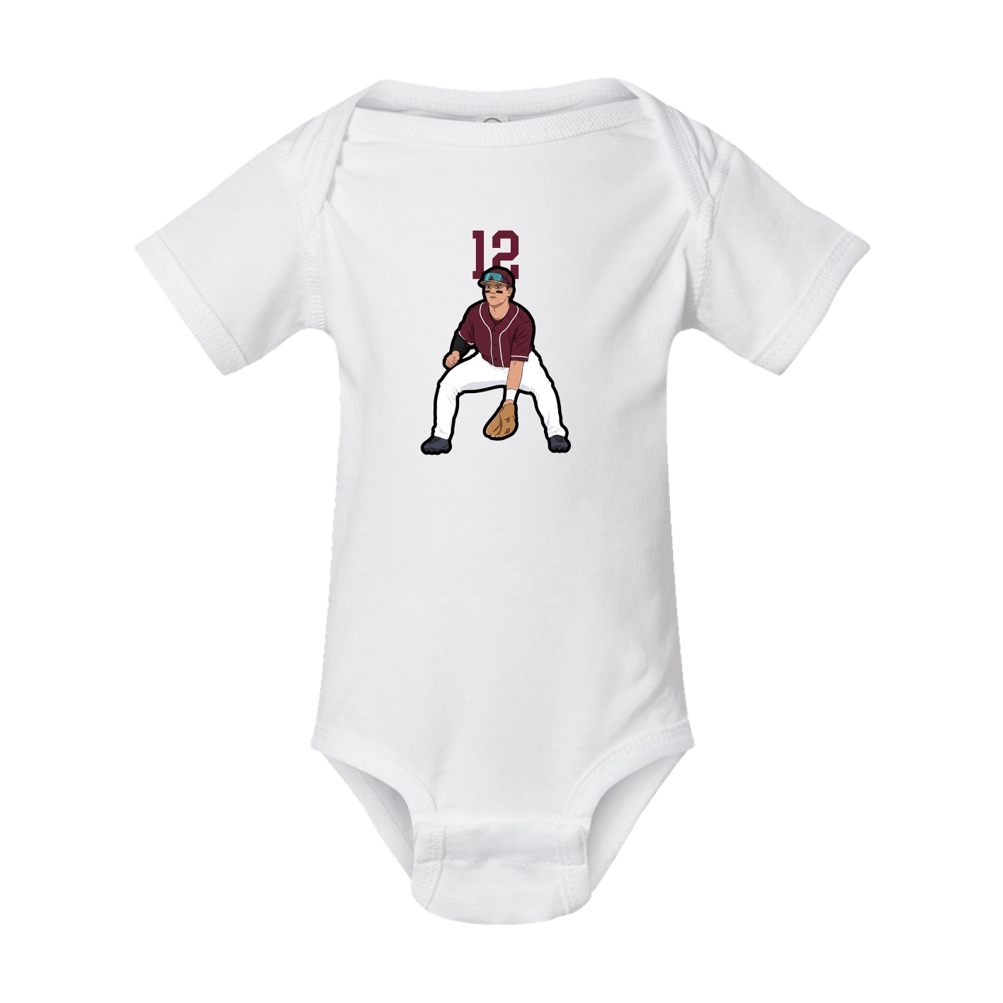Baby Onesie — Number Top in White