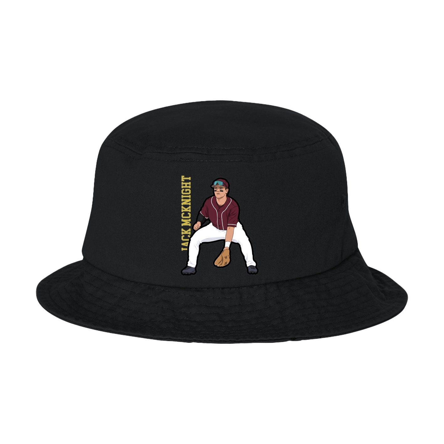 Bucket Cap — Name Vertical in Black