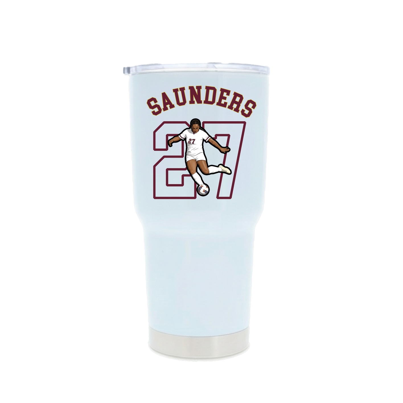30oz Stainless Steel Tumbler — Shirsey Arch in White