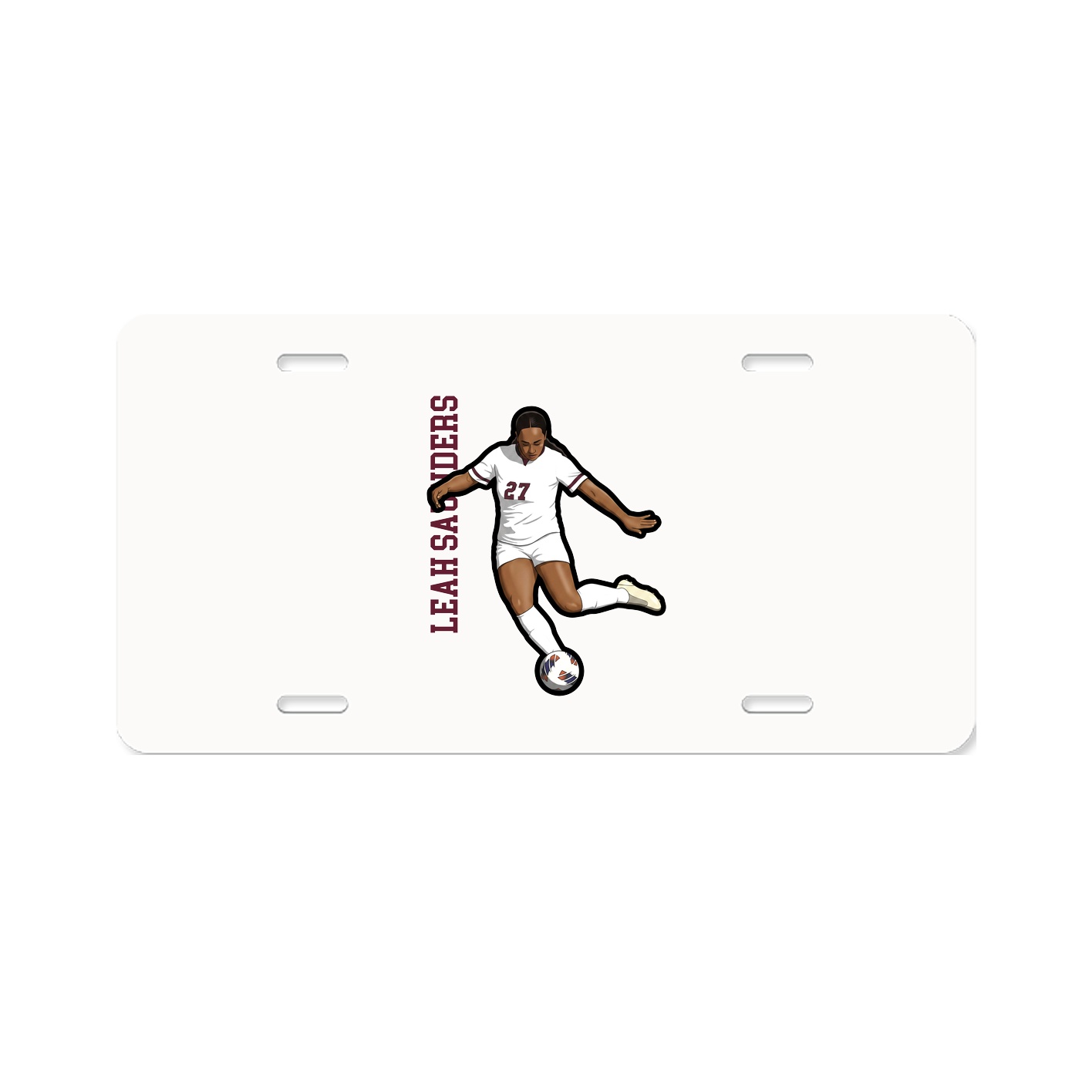 License Plate — Name Vertical in Classic