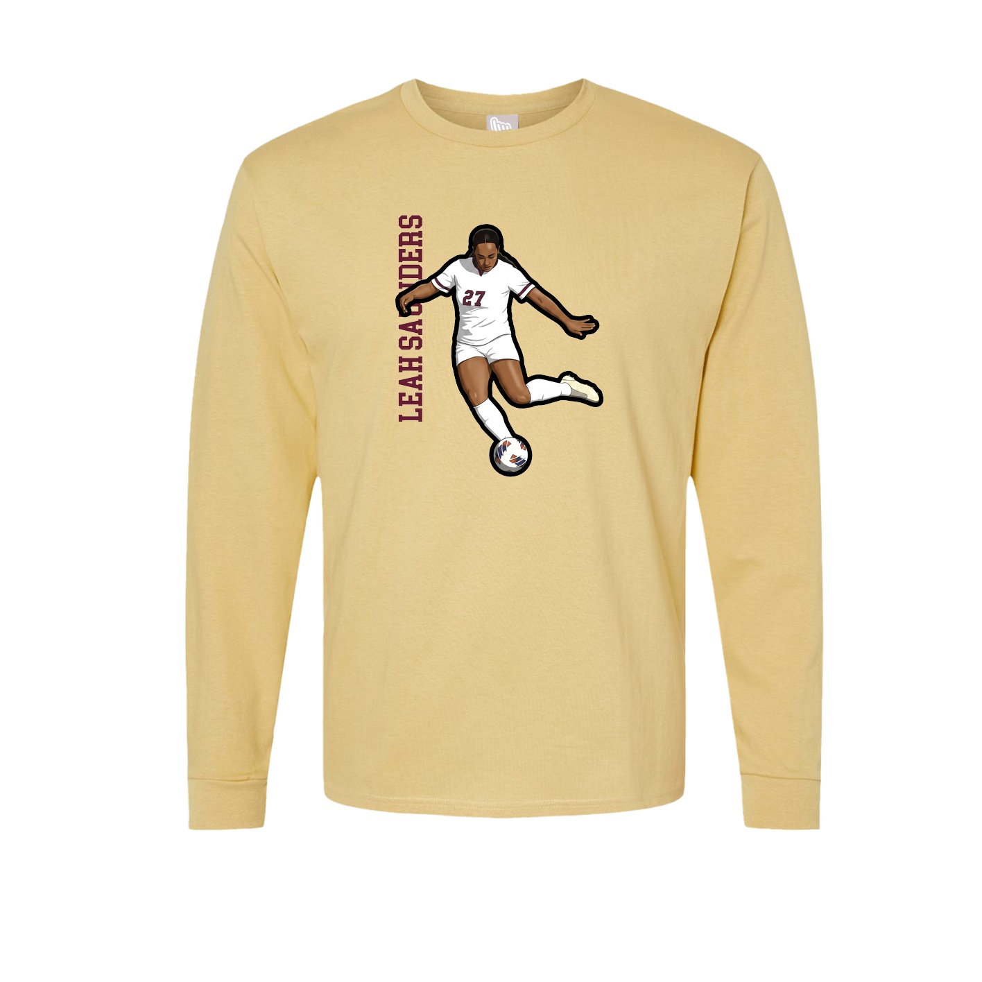 Long Sleeve Tee — Name Vertical in Vegas Gold