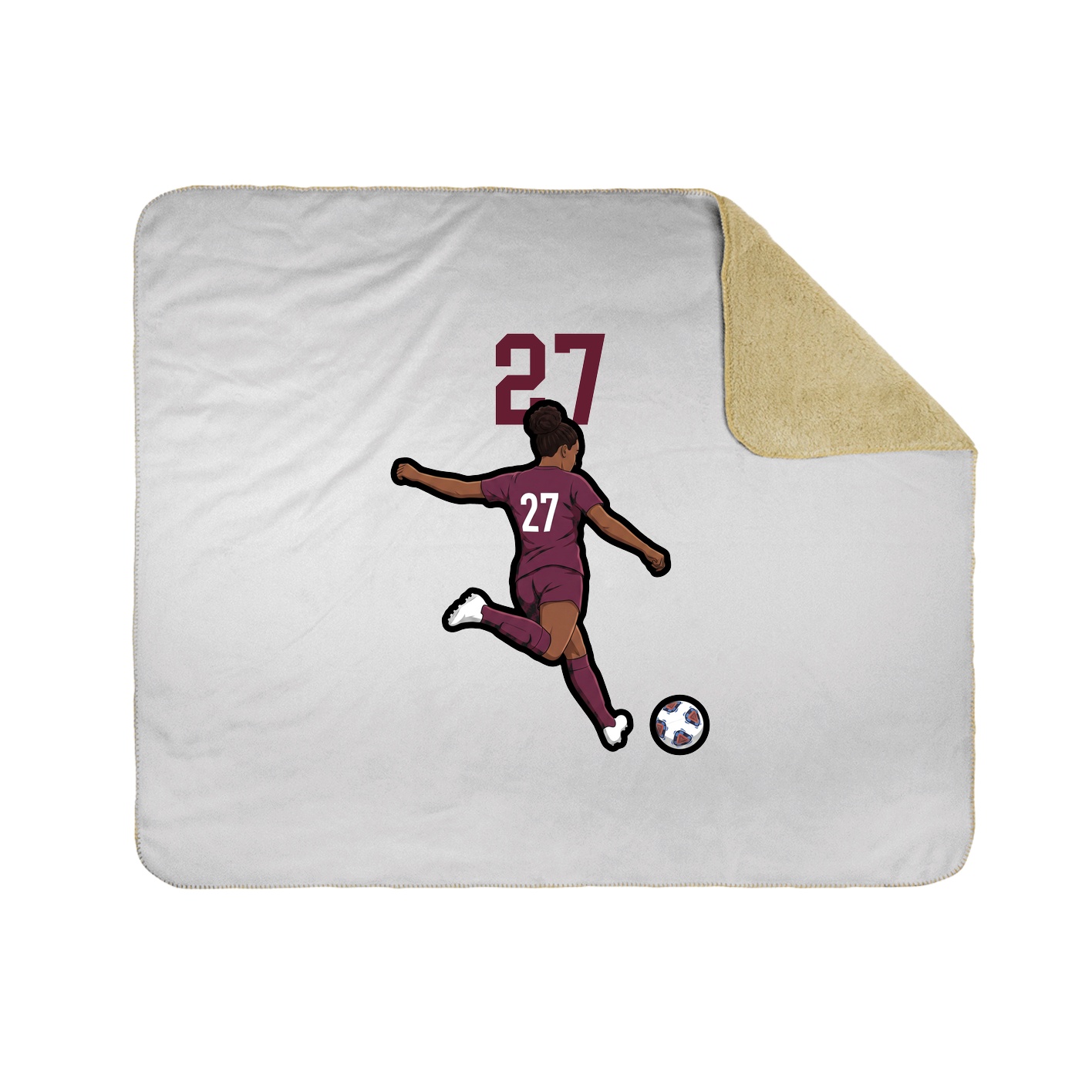Throw Blanket — Number Top in White