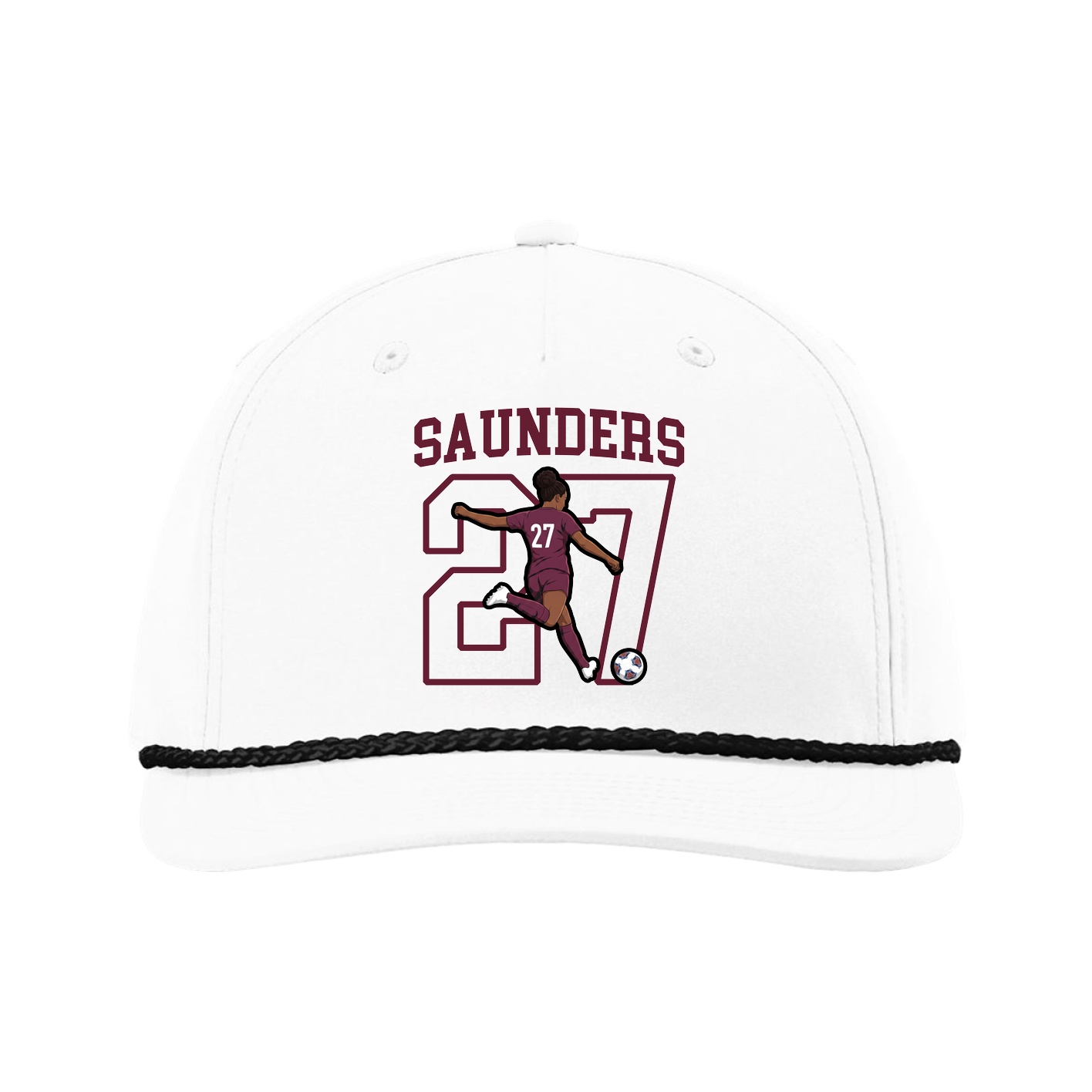 Five-Panel Classic Rope Cap — Shirsey in White