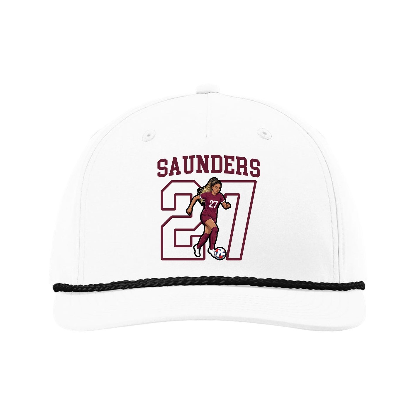 Five-Panel Classic Rope Cap — Shirsey in White