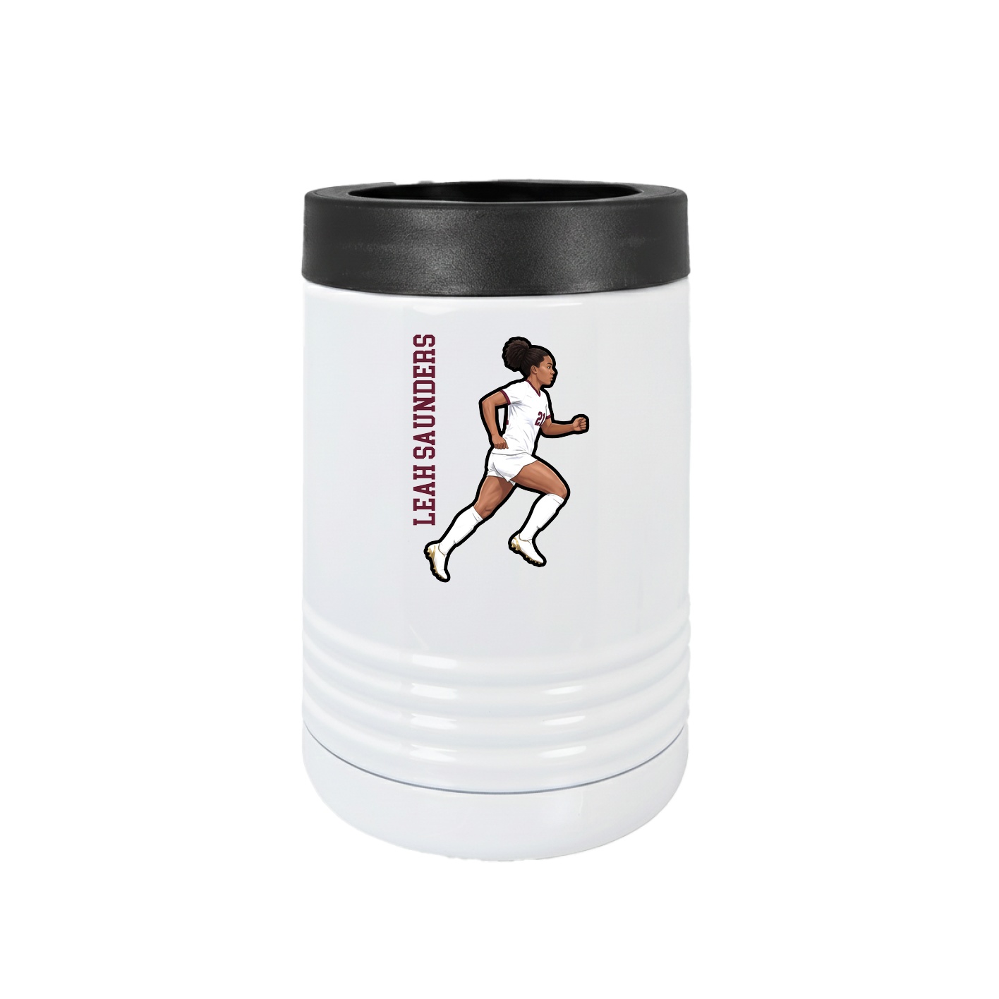 Beverage Holder — Name Vertical in White