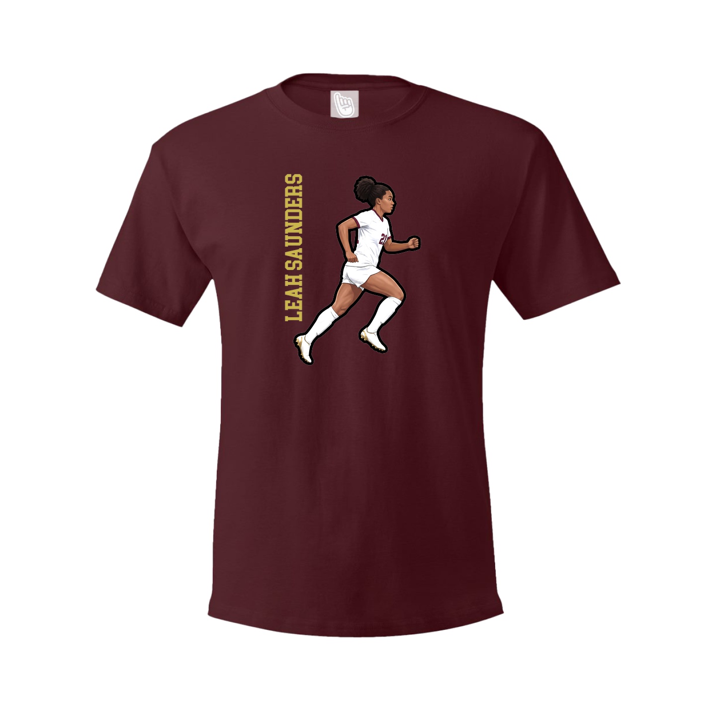 Tee — Name Vertical in Maroon