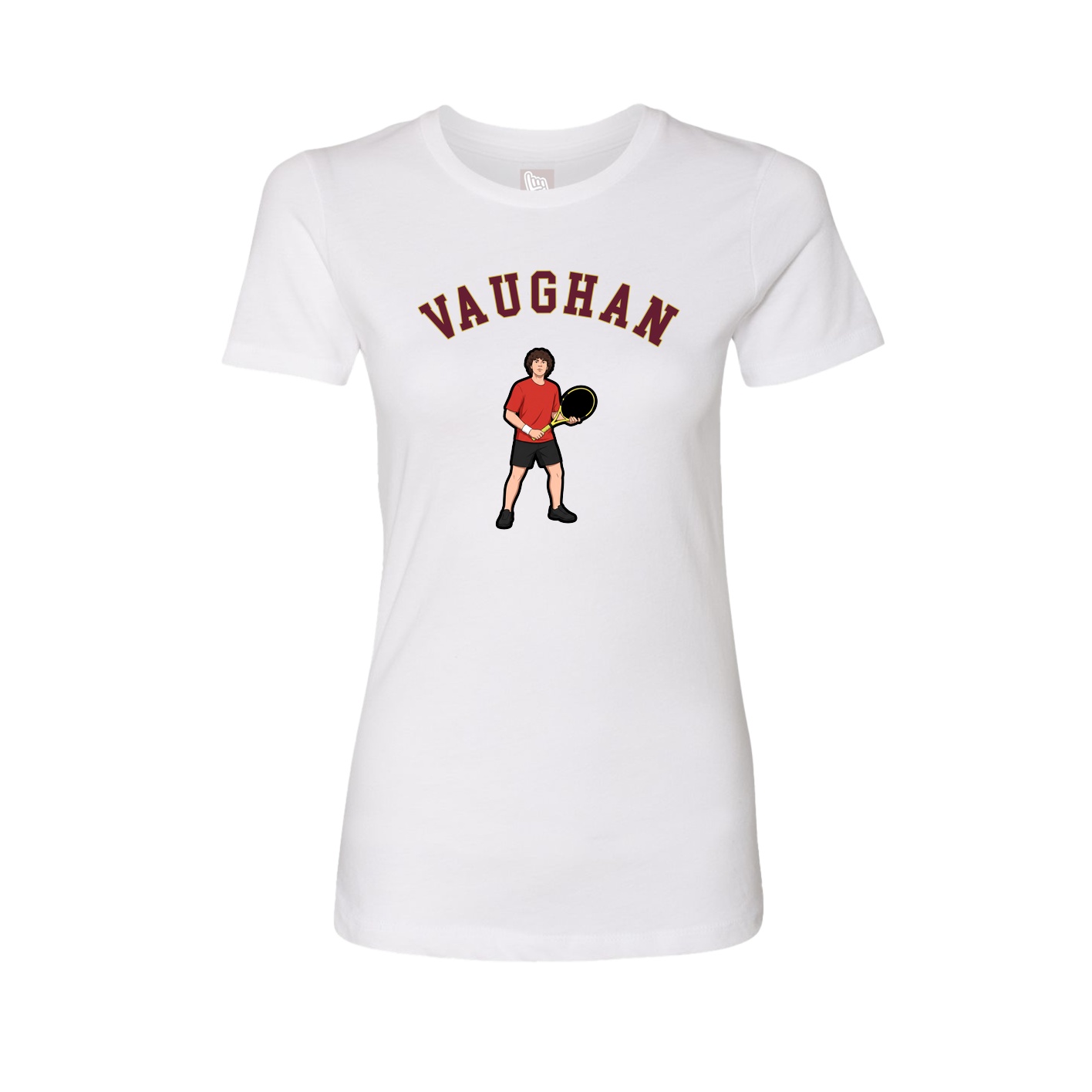 Fitted Women's Tee — Shirsey Arch in White